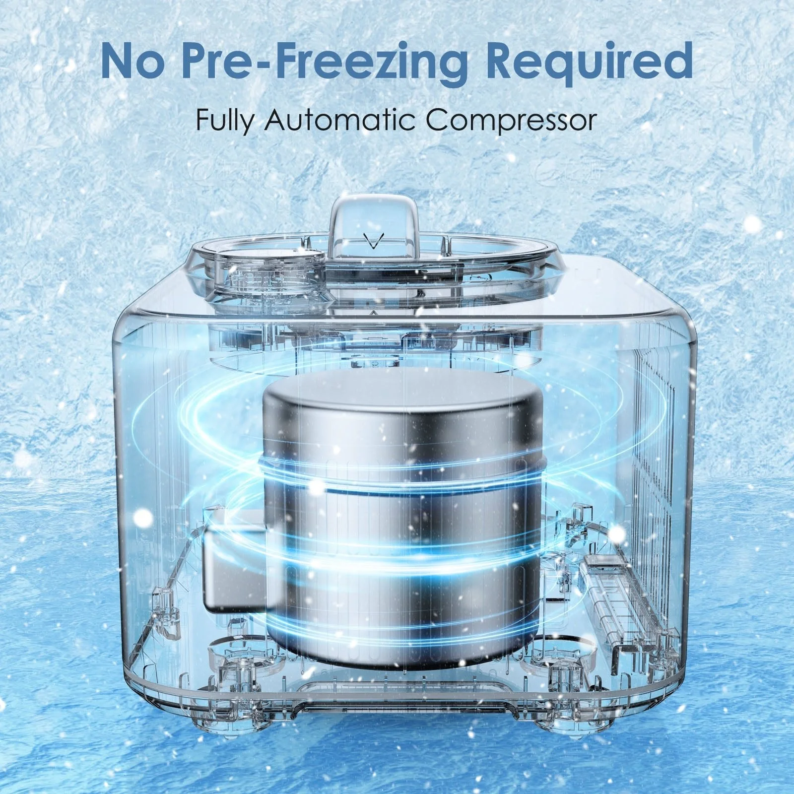 0.8L Ice Cream Maker with Compressor IC3908 - Image 2