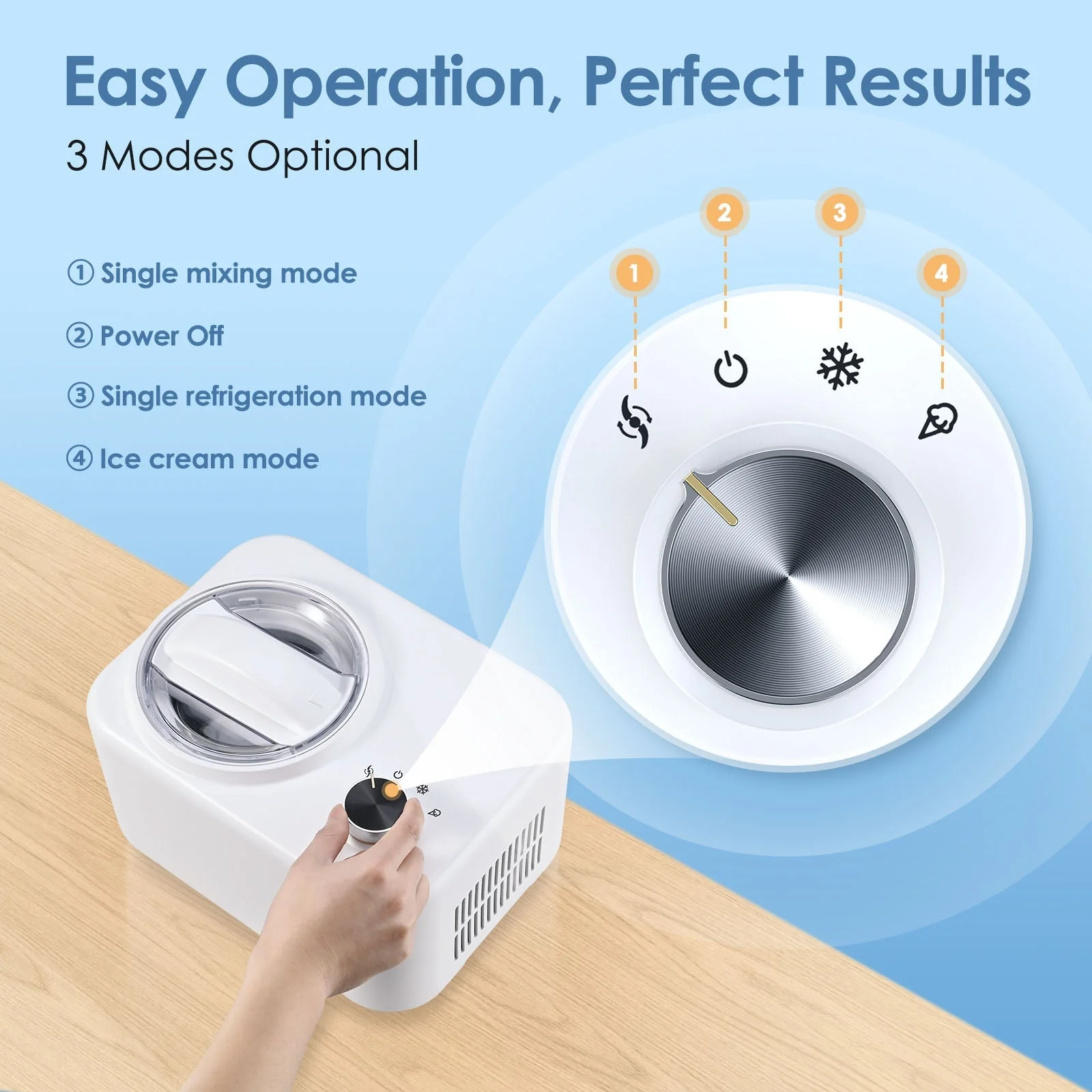 0.8L Ice Cream Maker with Compressor IC3908 - Image 4