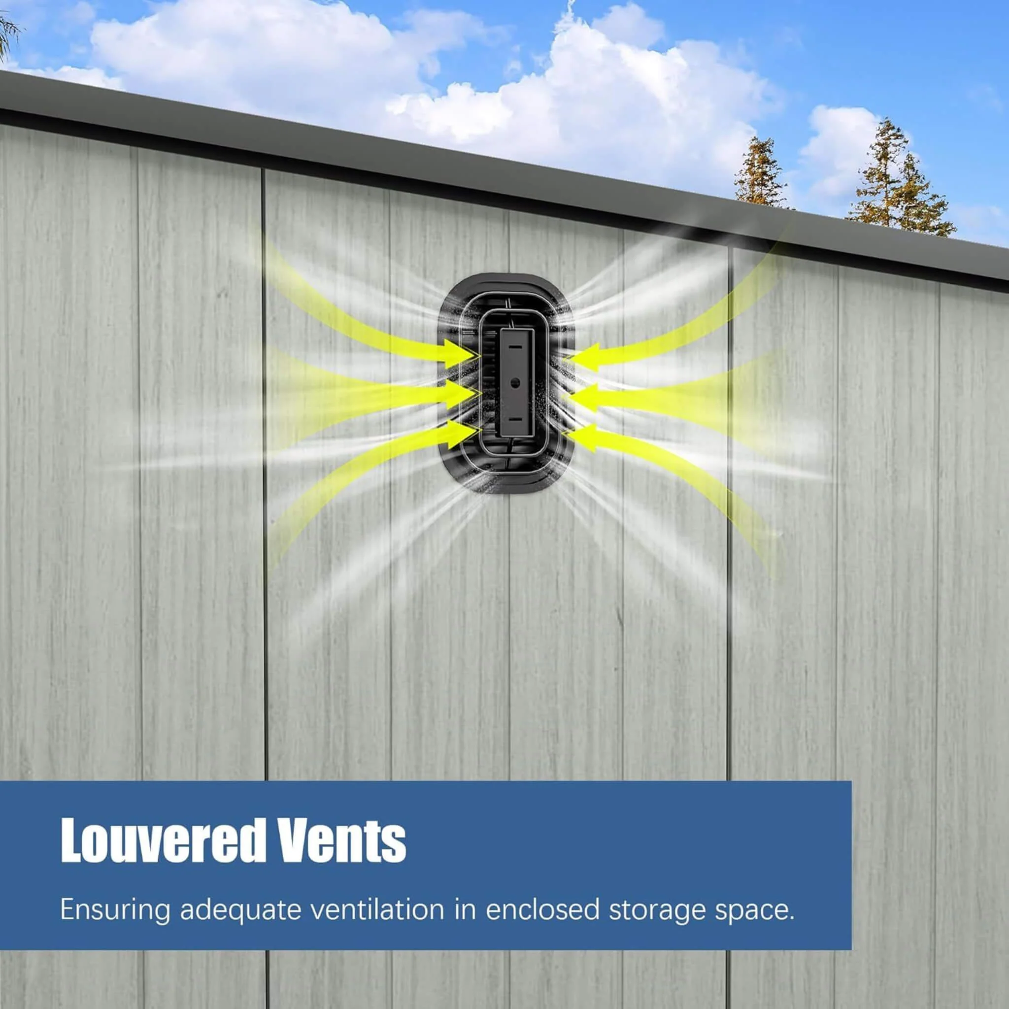 [06X08FT] Alora Outdoor Resin Storage Shed With Lockable Double Doors And Sloping Roof (SAK73286) - Image 8
