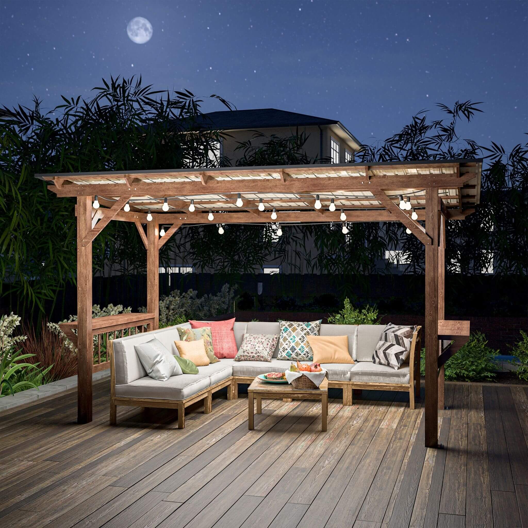 [06X13FT] Alora Durable Outdoor Hardtop BBQ Grill Shelter Gazebo With Shelves (SAK65420) - Image 11