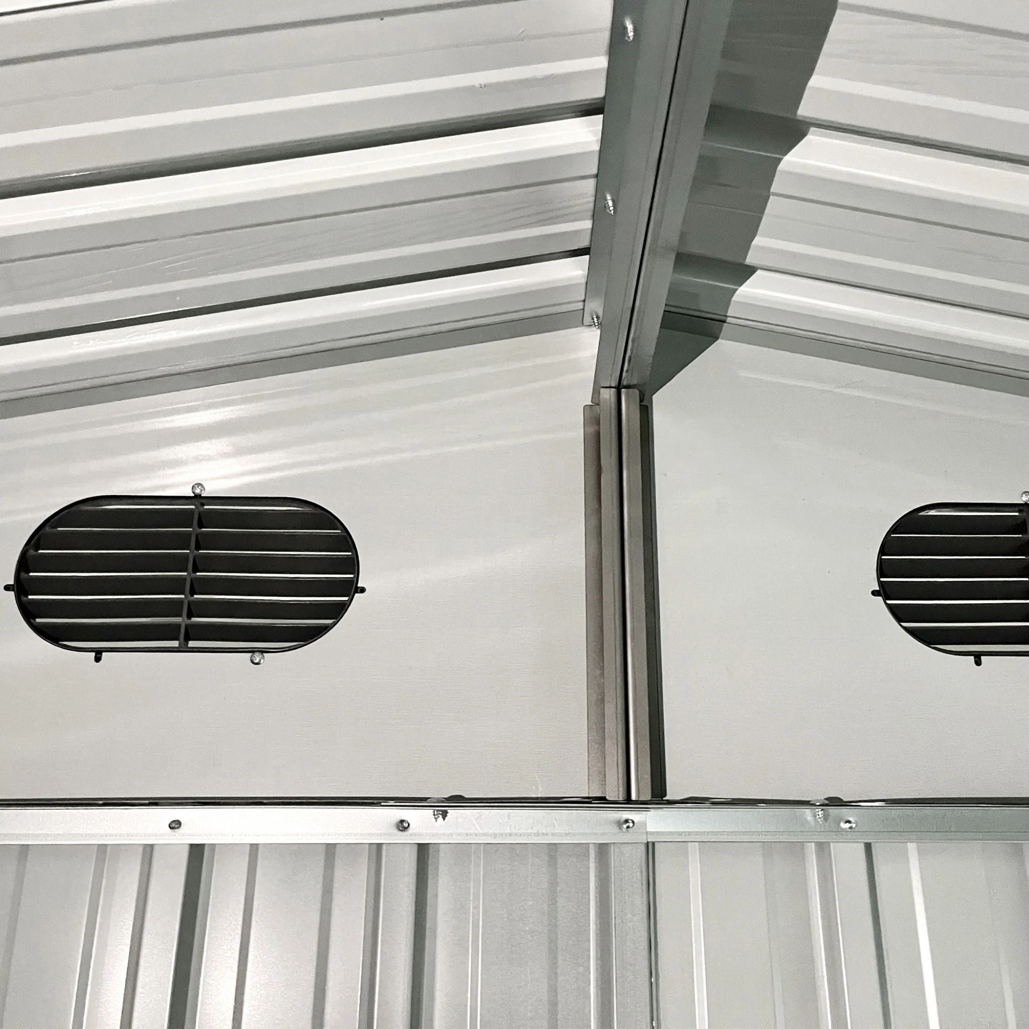 [08X10FT] Large Outdoor Metal Backyard Garden Storage Tool Shed With Window And Lockable Doors (SAK68140) - Image 11