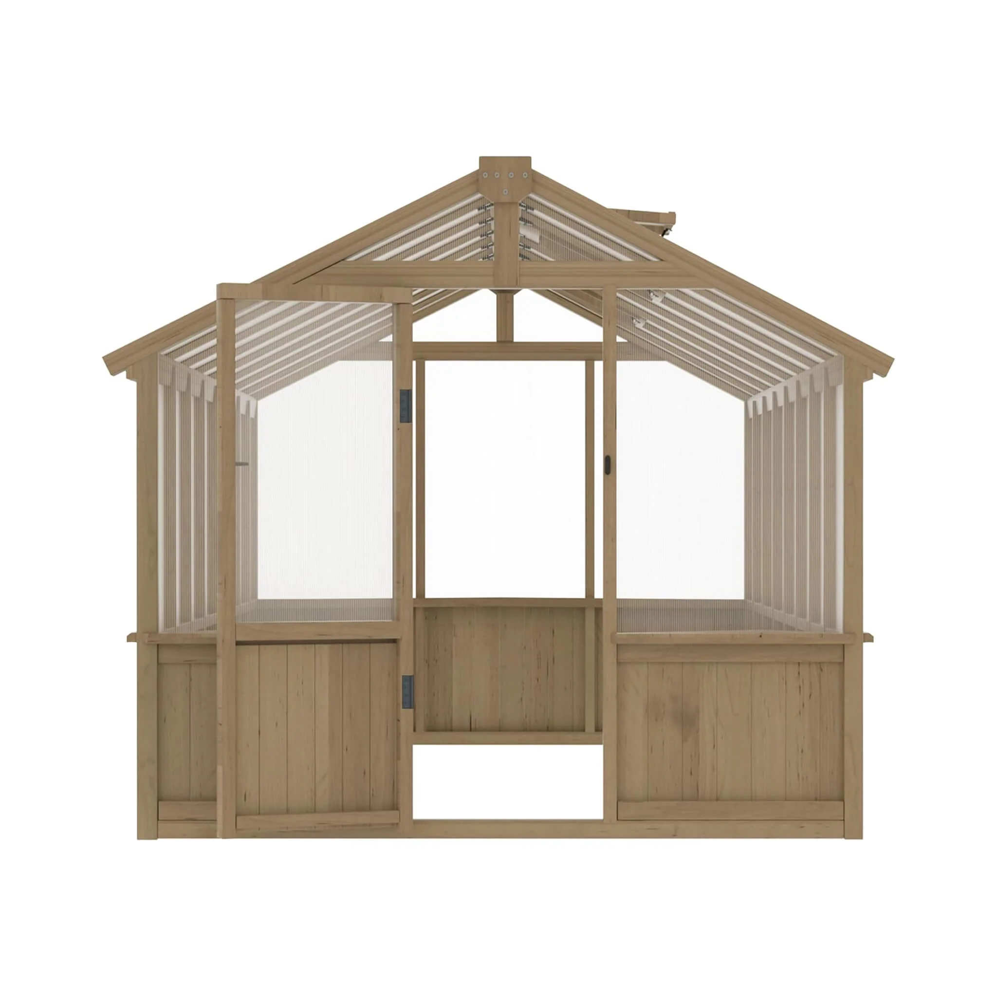 [08X16FT] Large Heavy-Duty Outdoor Wooden Greenhouse With 6MM Polycarbonate Panels And Vent Roof (SAK18467) - Image 3