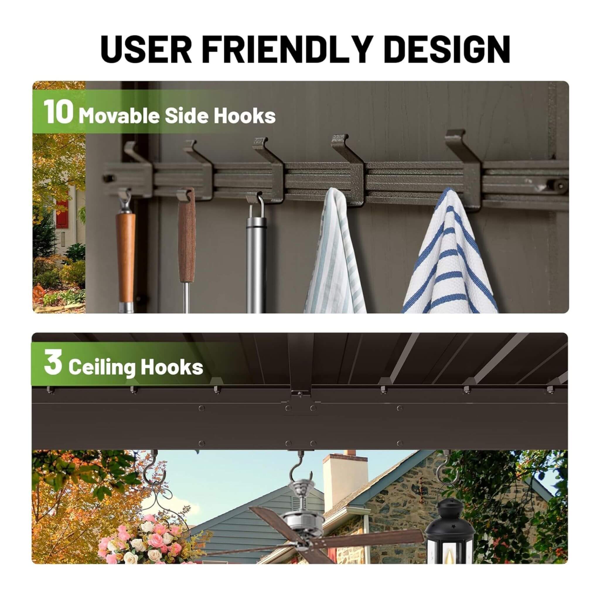 [09X10FT] Alora Premium Outdoor Hardtop Grill Gazebo With Shelves (SAK90431) - Image 8