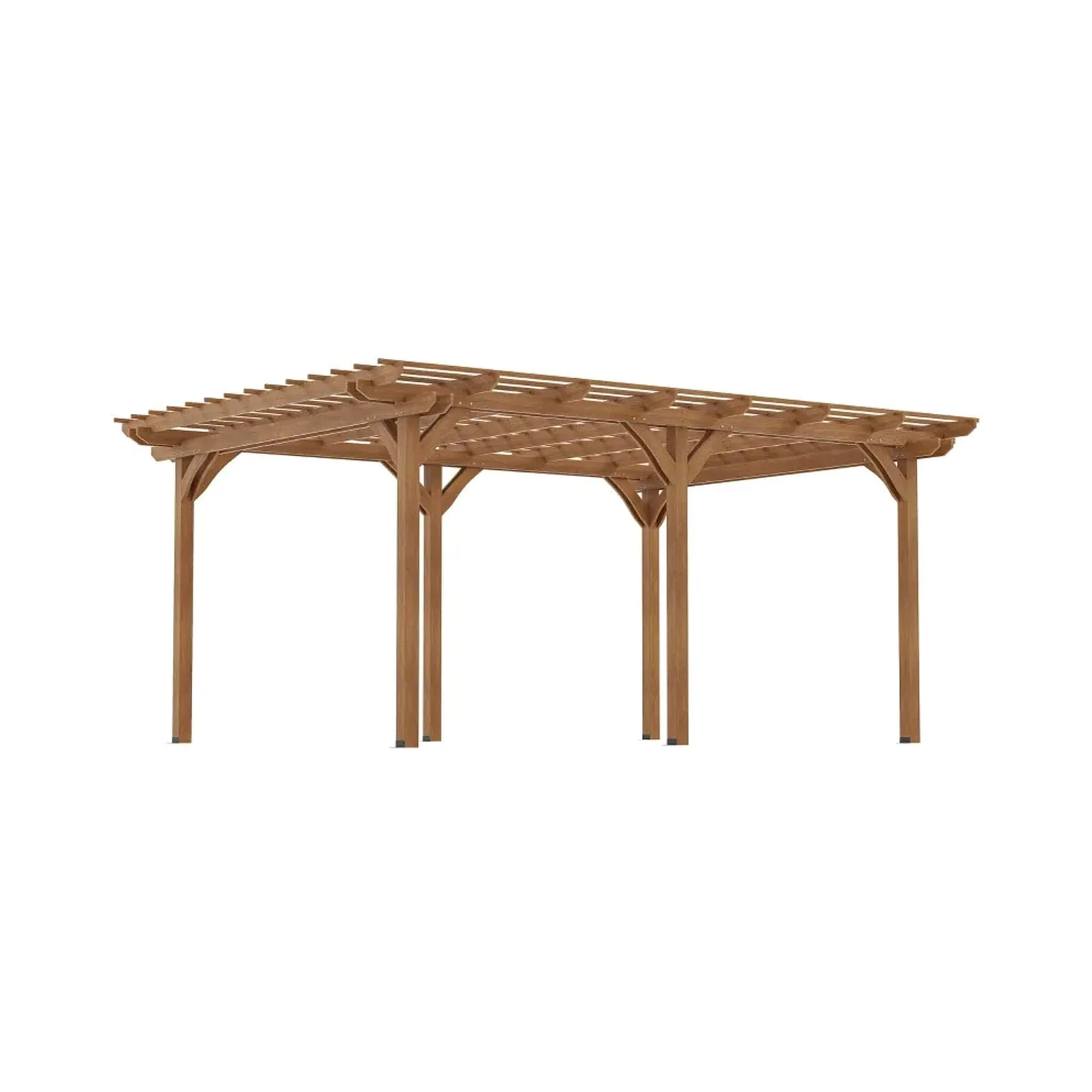 [09X12FT] Premium Outdoor Wooden Grape Trellis Pergola (SAK18579) - Image 4