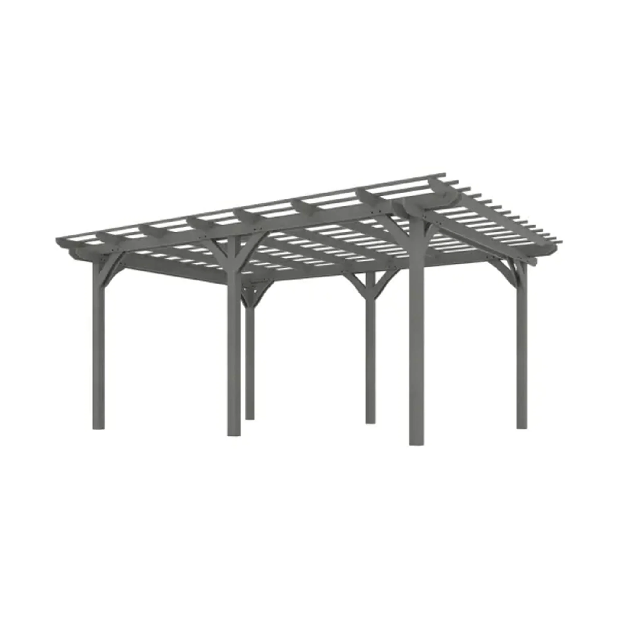[09X12FT] Premium Outdoor Wooden Grape Trellis Pergola (SAK18579) - Image 7