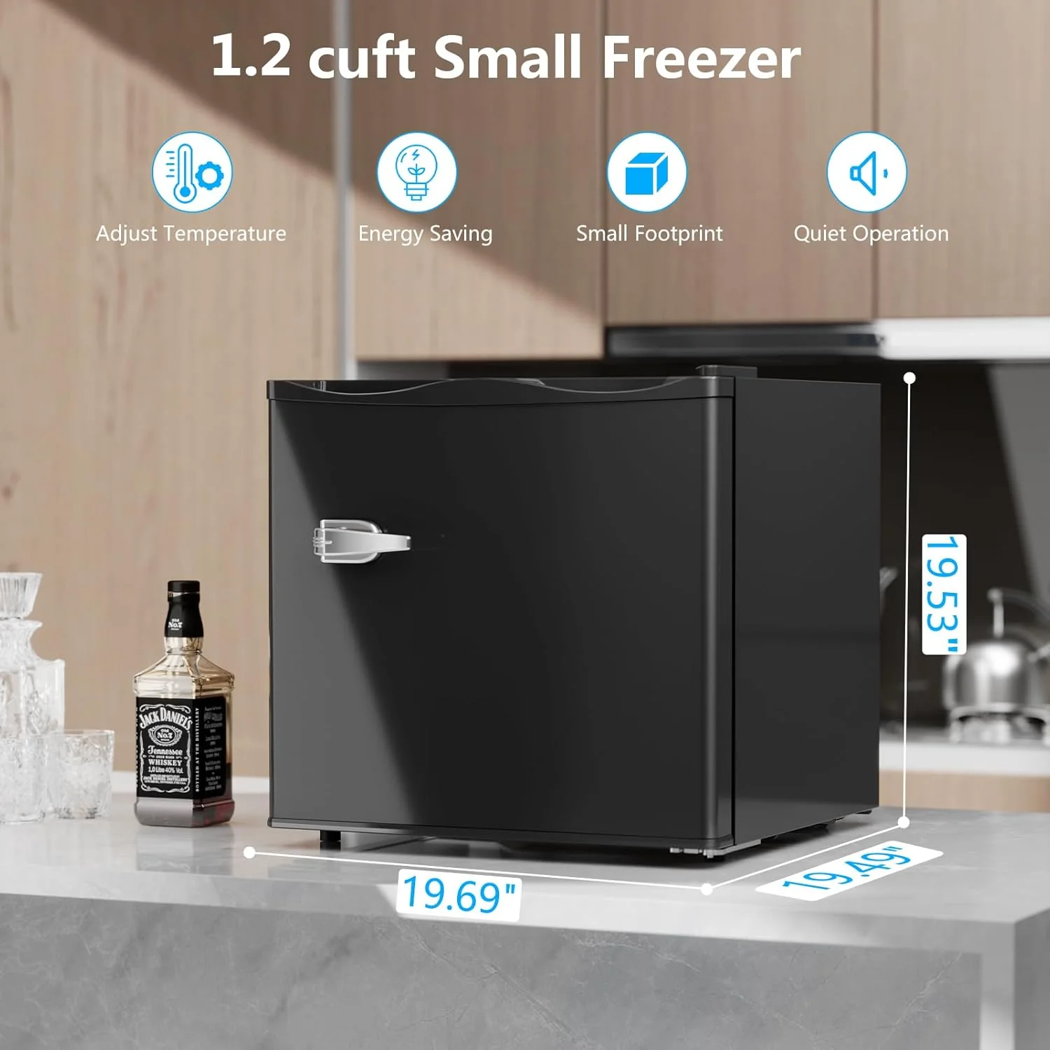 1.2 Cu.Ft Compact Mini Freezer - Image 2