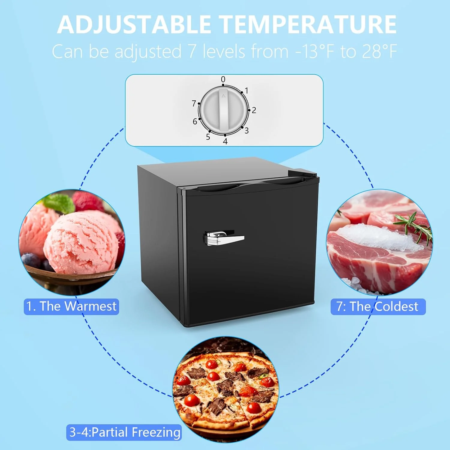 1.2 Cu.Ft Compact Mini Freezer - Image 8