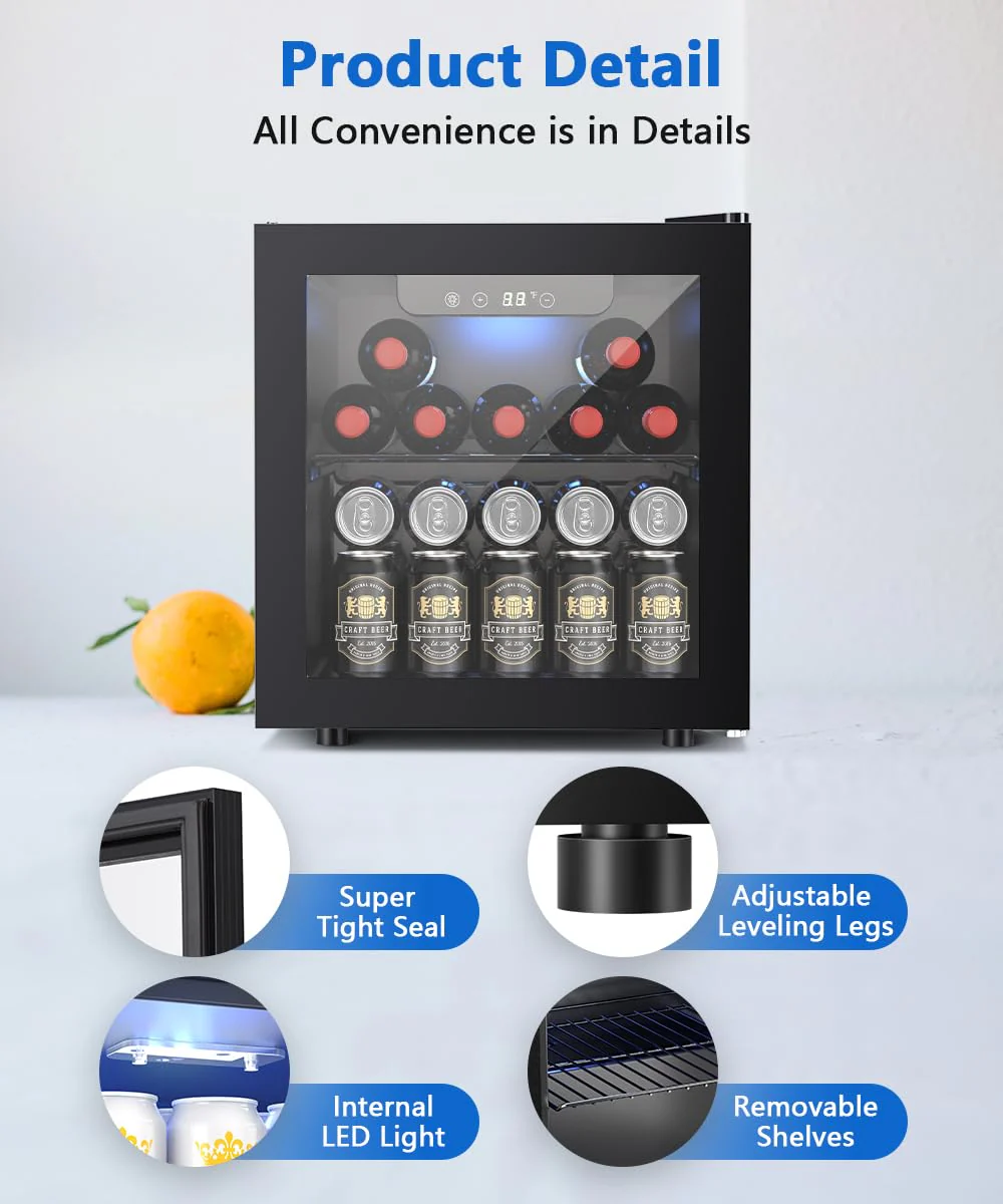 1.3 Cu.Ft Beverage Refrigerator Cooler W5836H - Image 4
