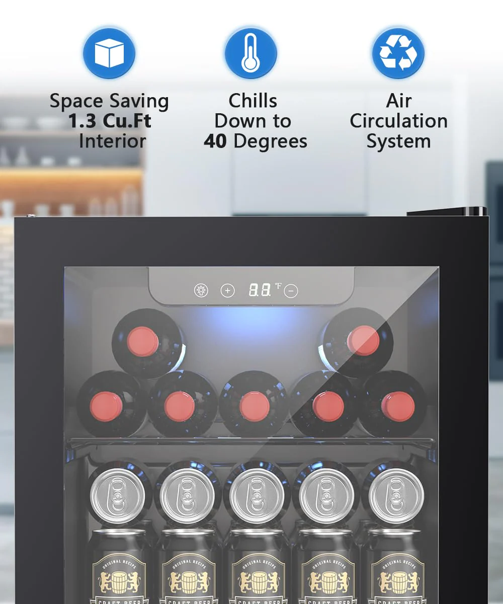 1.3 Cu.Ft Beverage Refrigerator Cooler W5836H - Image 5