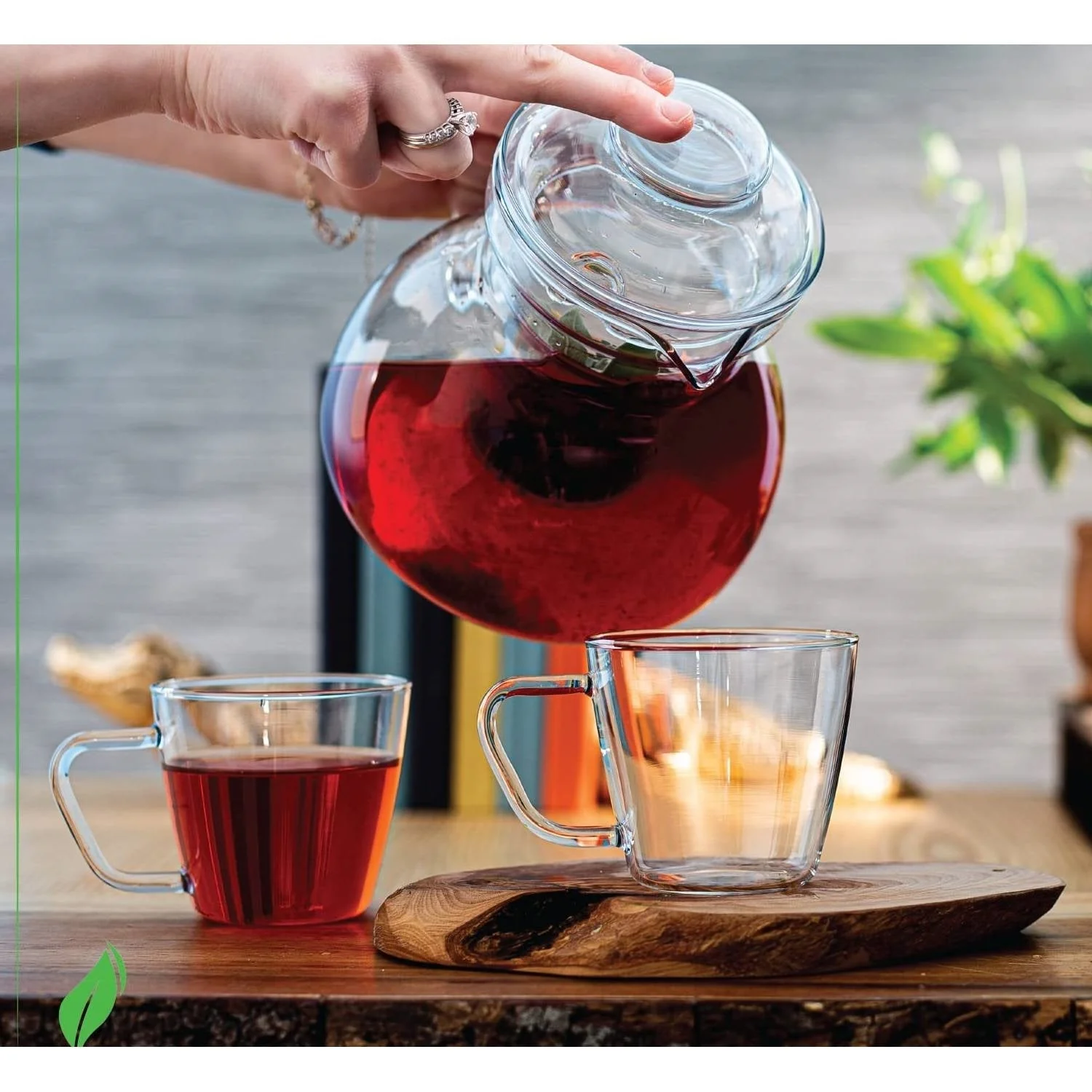 1.5 Quart Stovetop Clear Glass Teapot Kettle with Lid - Microwave Safe - Image 2