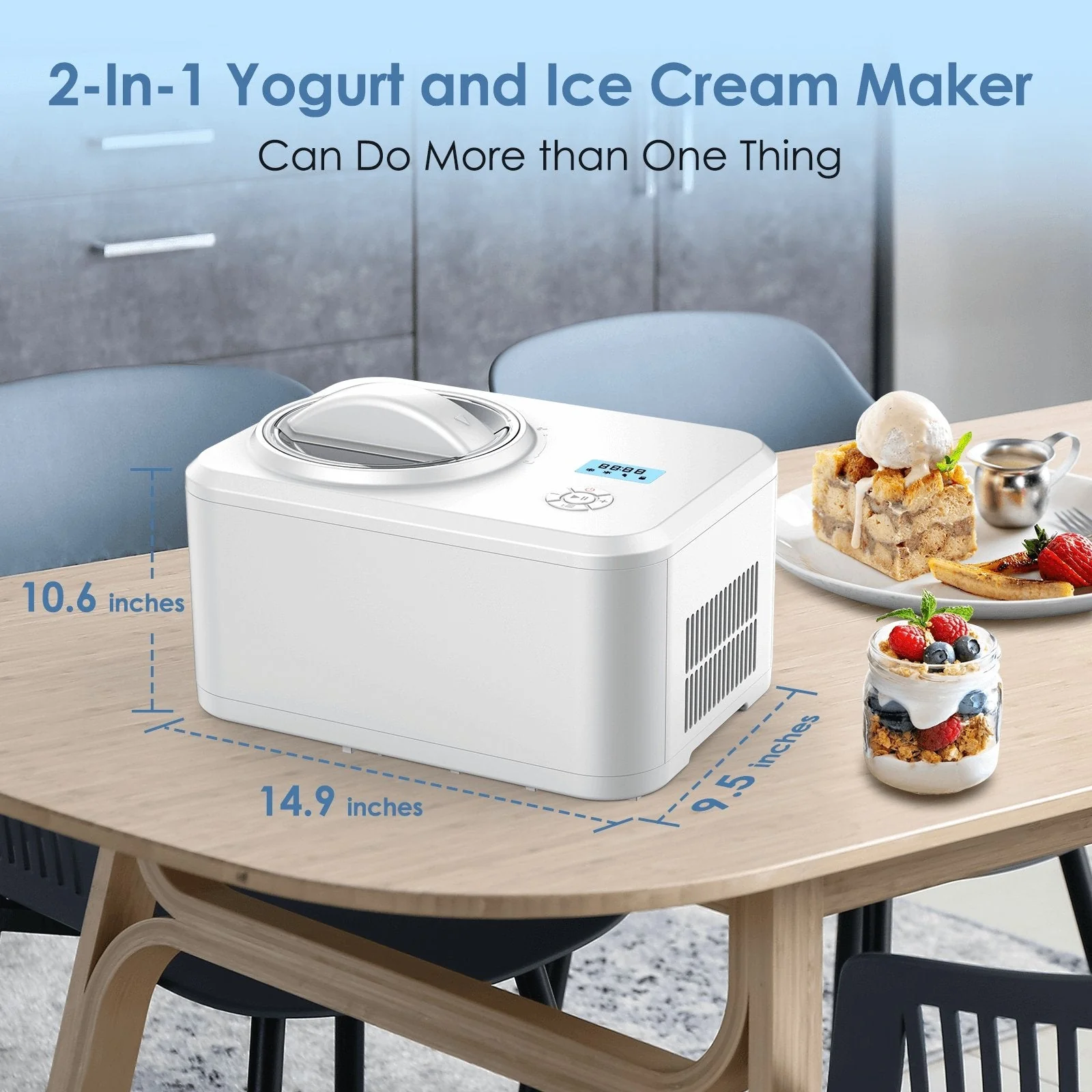 1.5L 2 in 1 Yogurt and Ice Cream Maker IC3915Y - Image 7