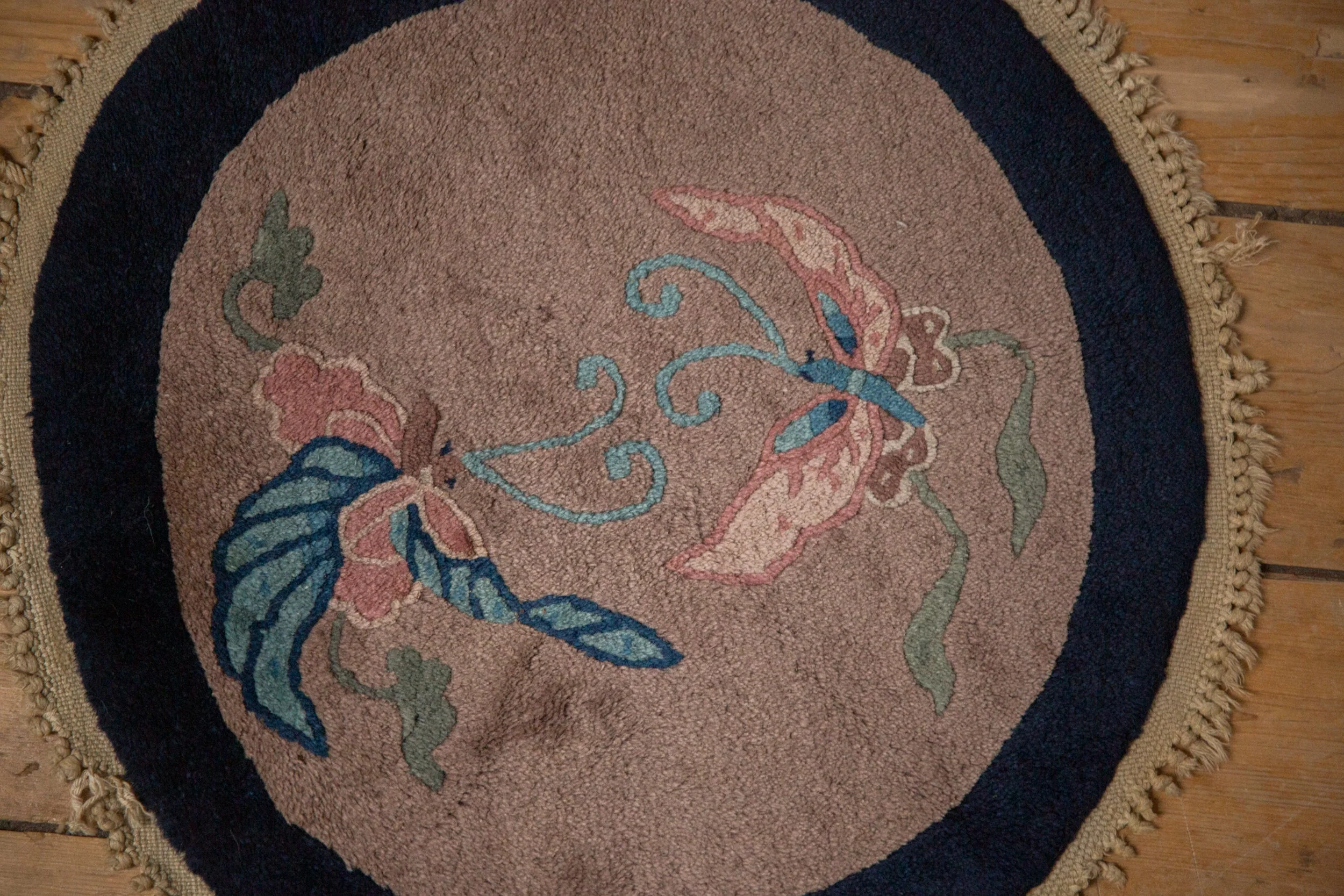 1.5x1.5 Antique Art Deco Round Rug Mat - Image 3