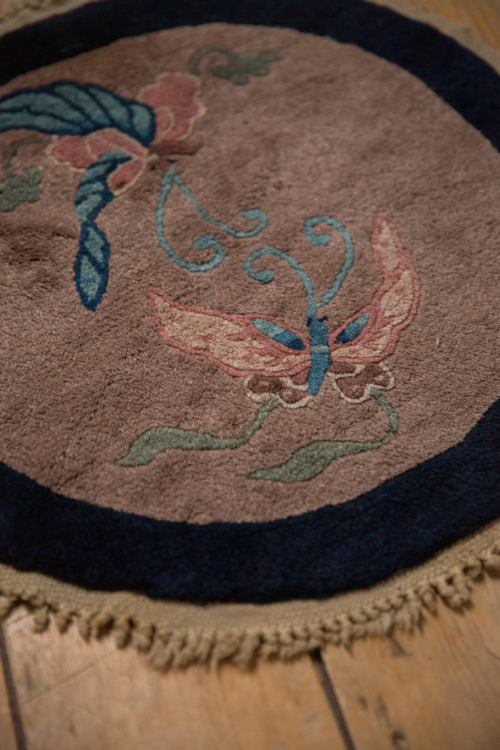1.5x1.5 Antique Art Deco Round Rug Mat - Image 4