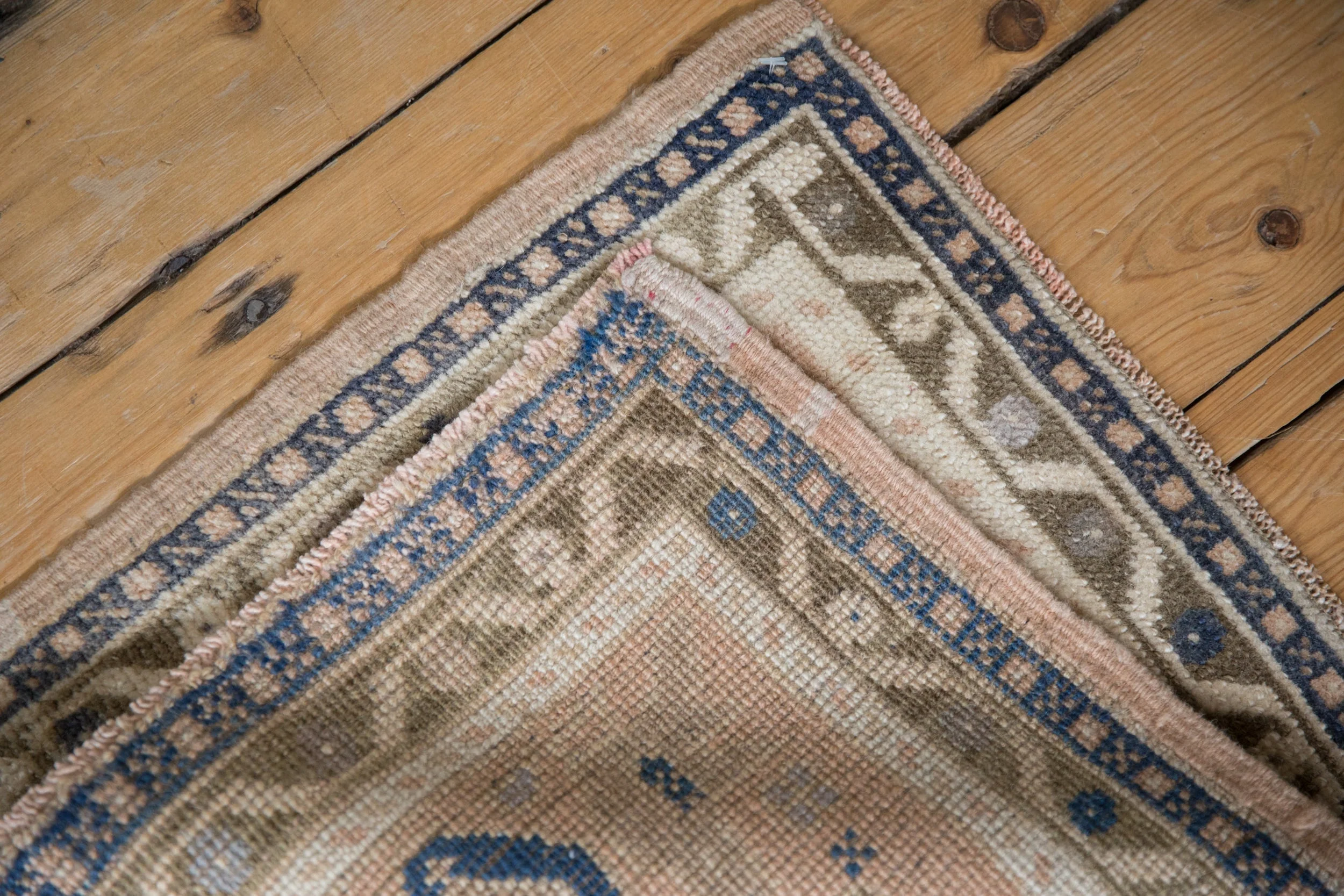 1.5x1.5 Vintage Distressed Oushak Square Rug Mat - Image 6