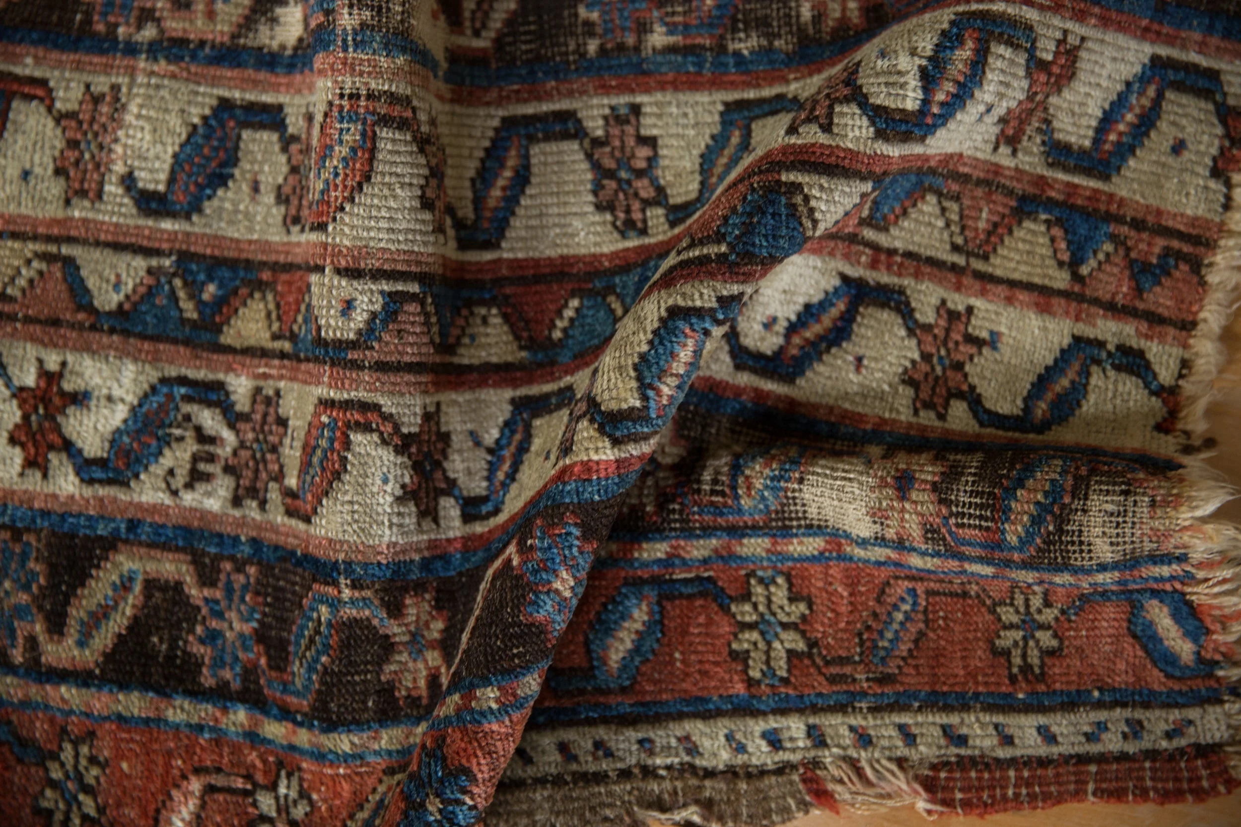 1.5x2.5 Antique Fragment Anatolian Rug Mat - Image 6