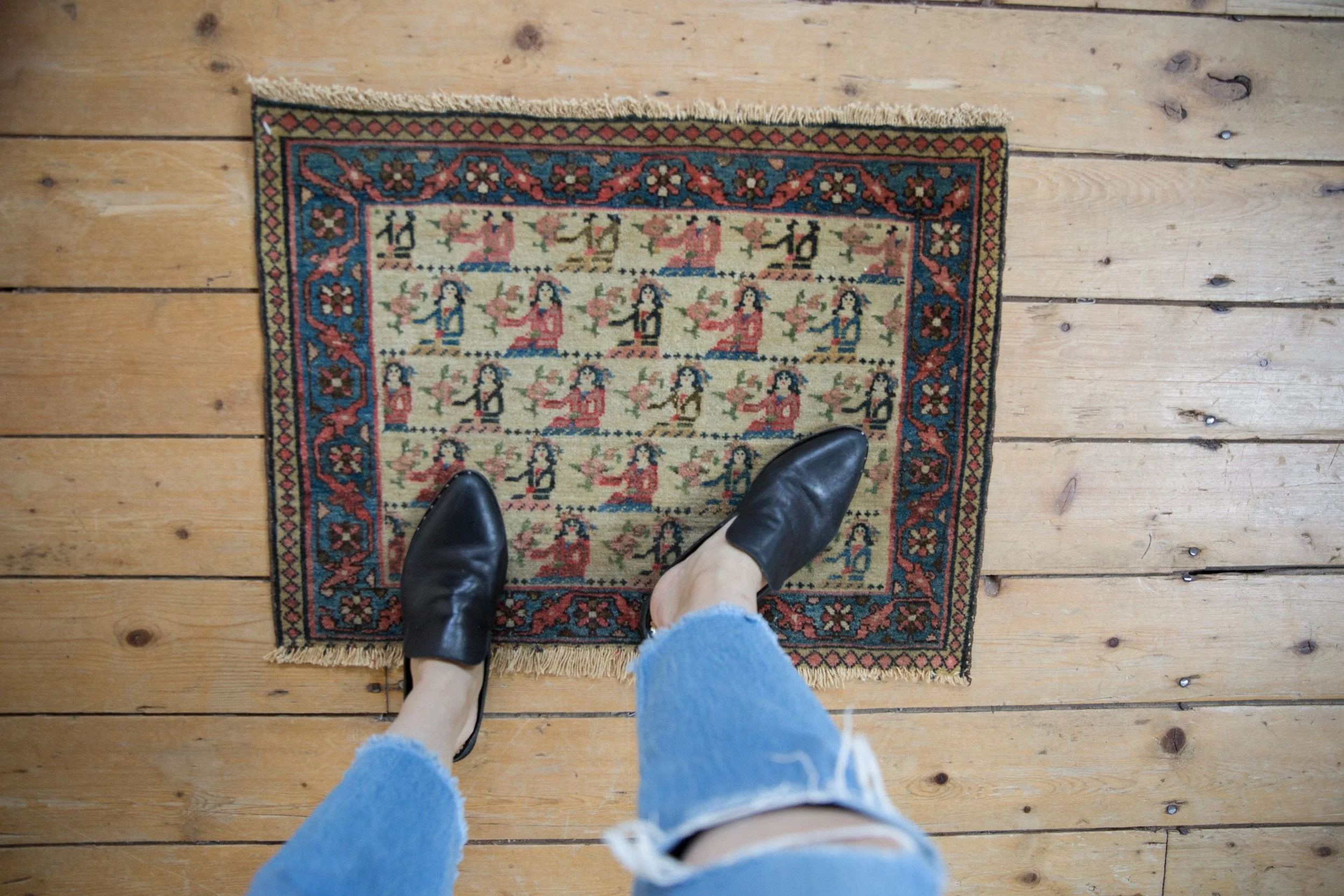 1.5x2.5 Vintage Bagface Northwest Persian Rug Mat - Image 2