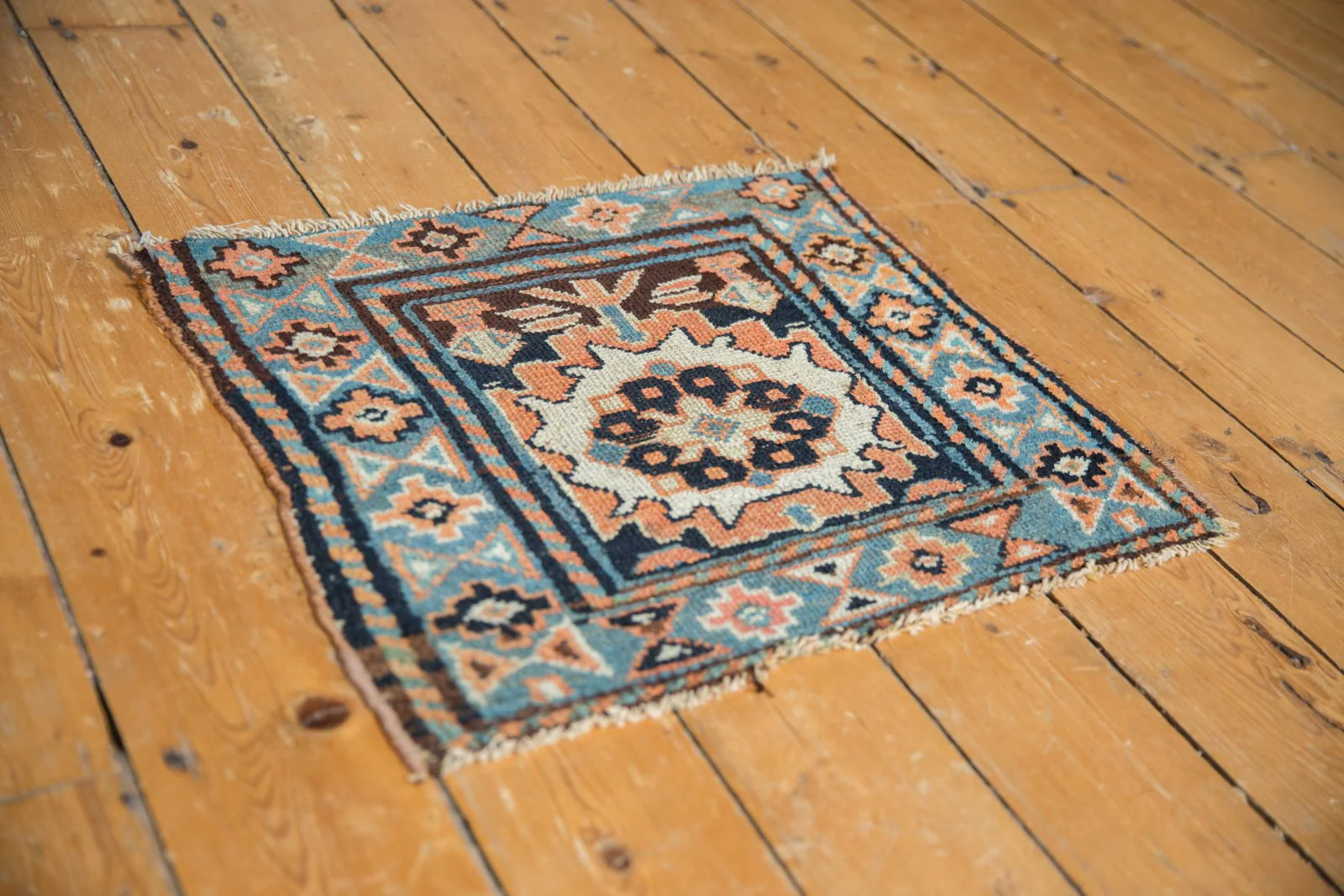 1.5x2 Antique Bagface Kurdish Square Rug Mat - Image 6