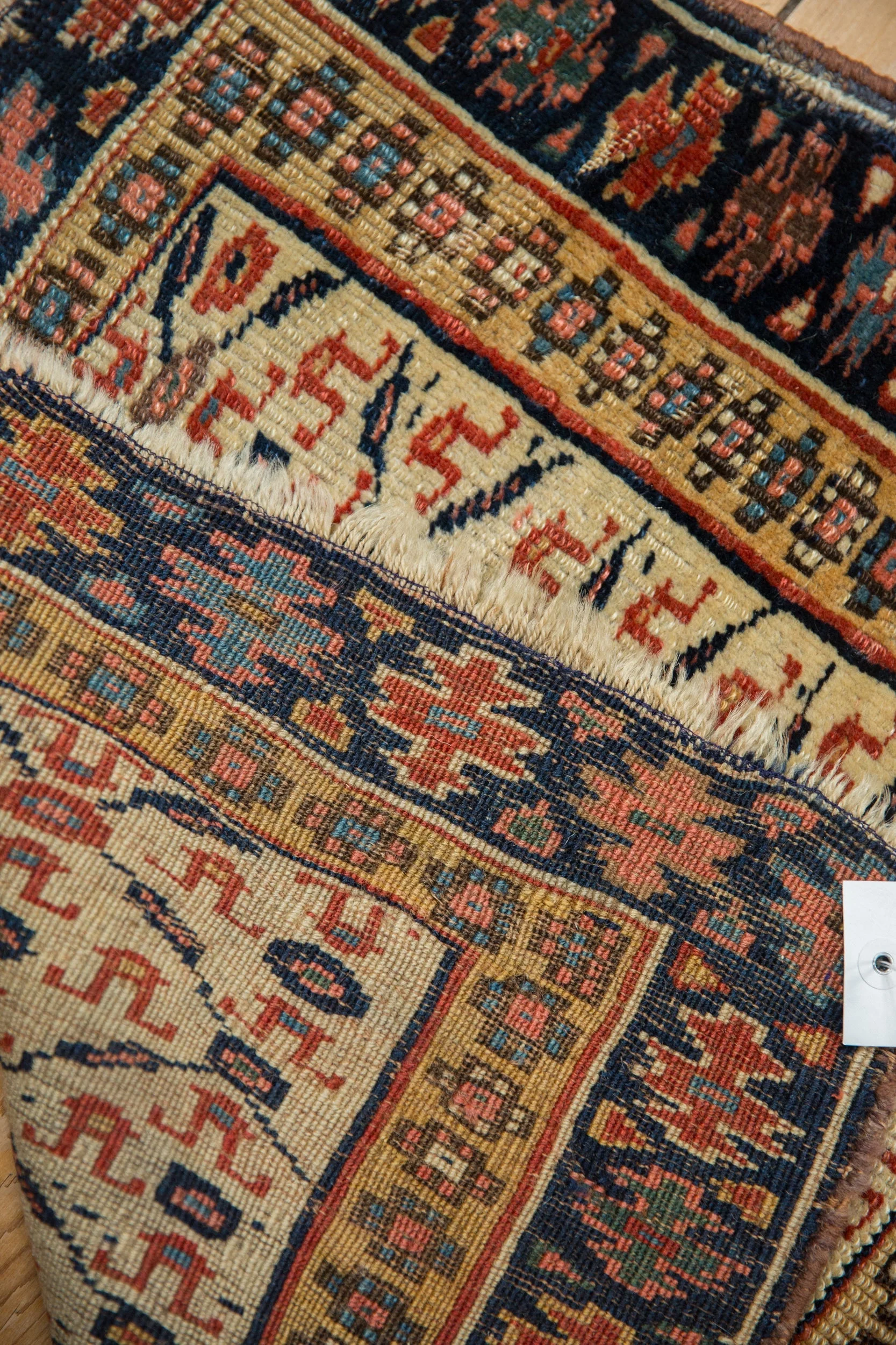 1.5x2 Antique Kurdish Square Rug Mat - Image 8