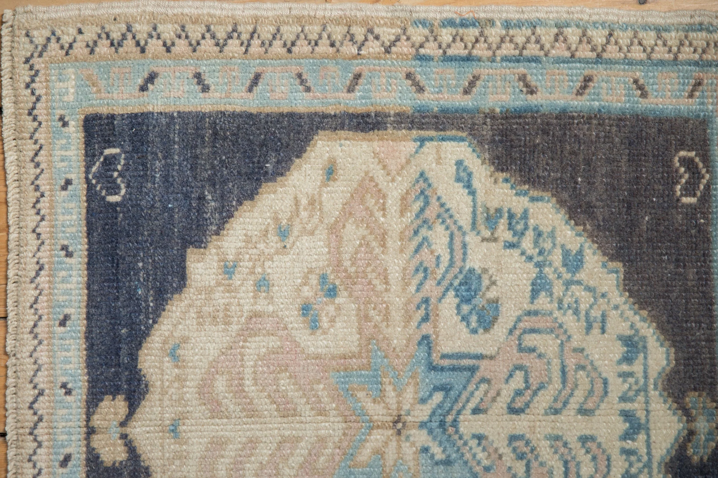 1.5x2 Vintage Distressed Oushak Square Rug Mat - Image 3