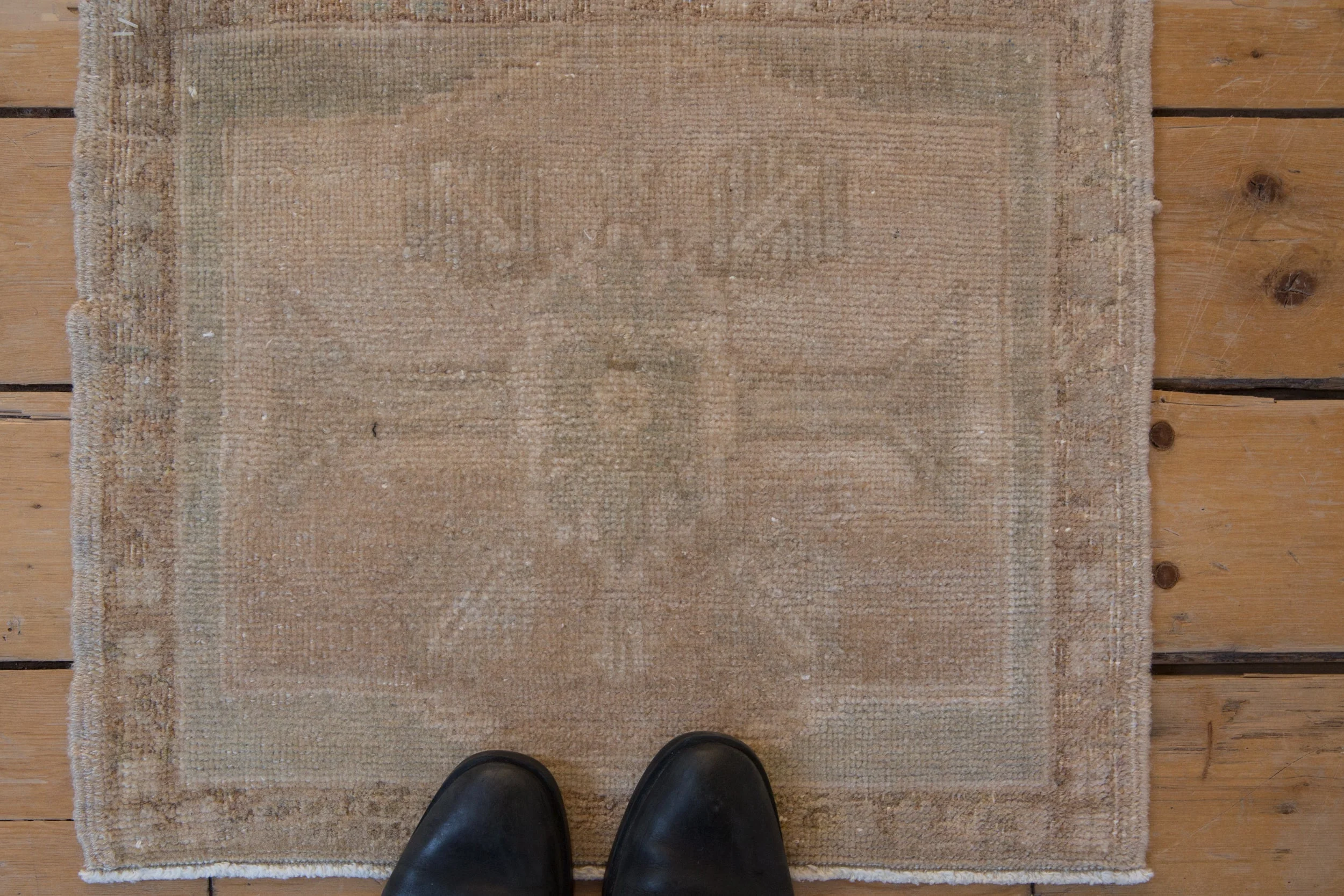 1.5x2 Vintage Distressed Oushak Square Rug Mat - Image 2