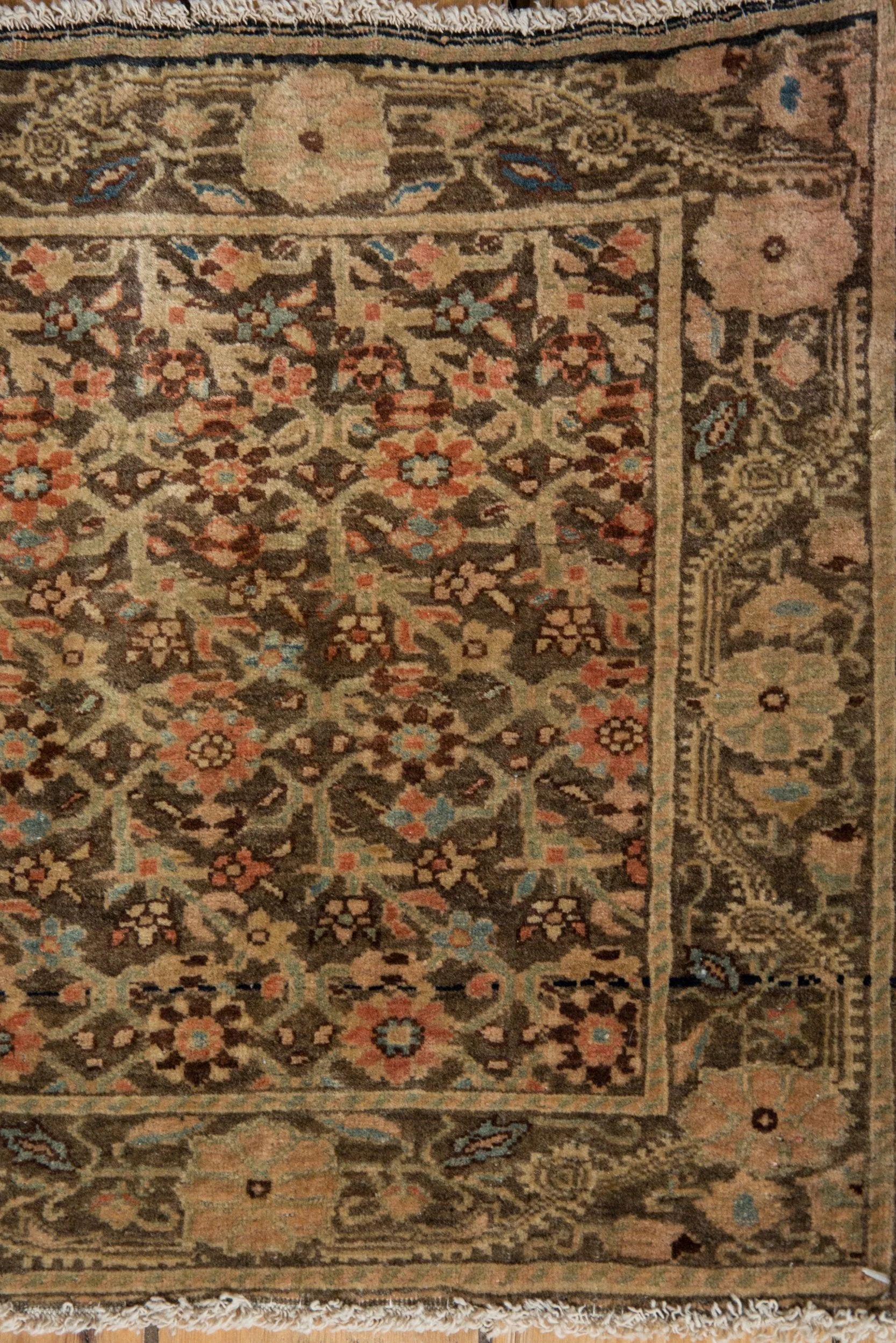 1.5x2 Vintage Fine Distressed Farahan Sarouk Square Rug Mat - Image 3