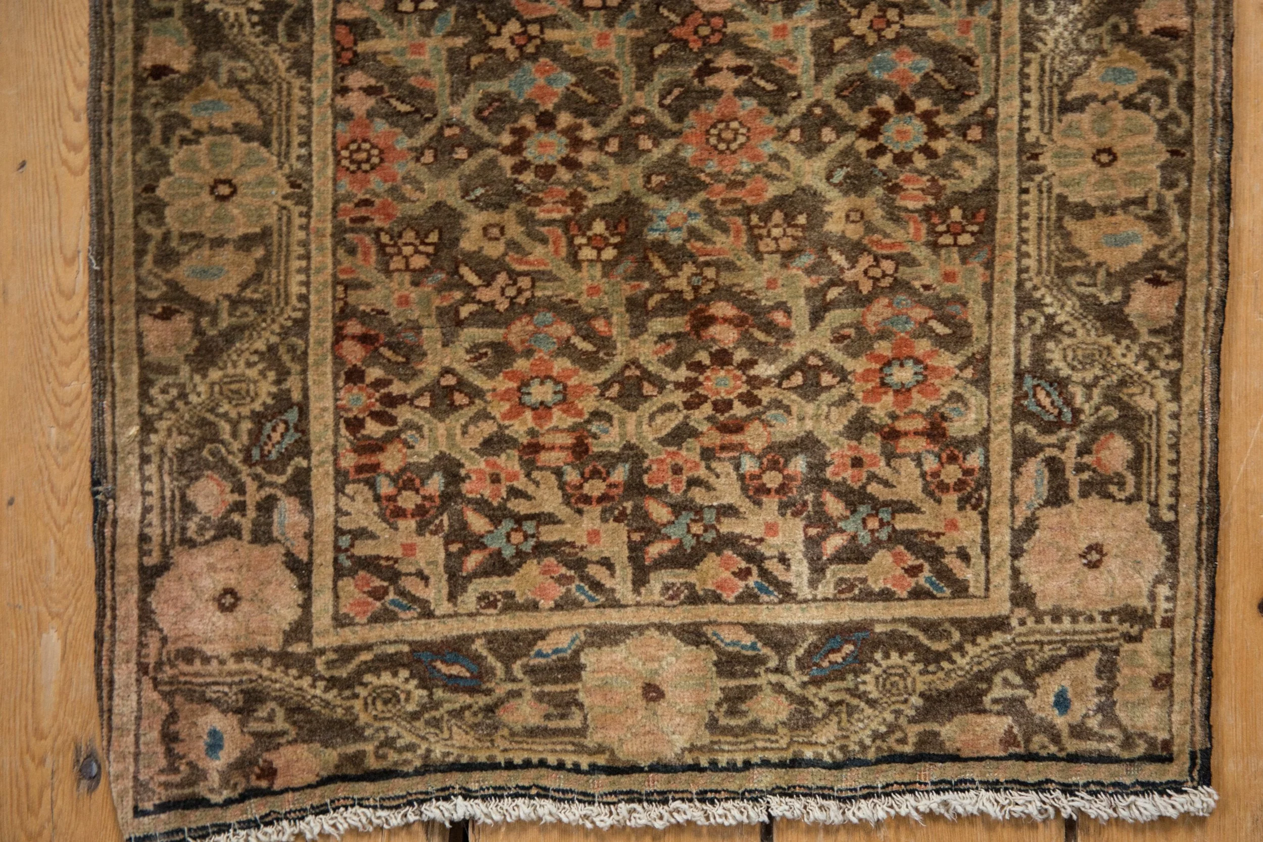 1.5x2 Vintage Fine Distressed Farahan Sarouk Square Rug Mat - Image 4