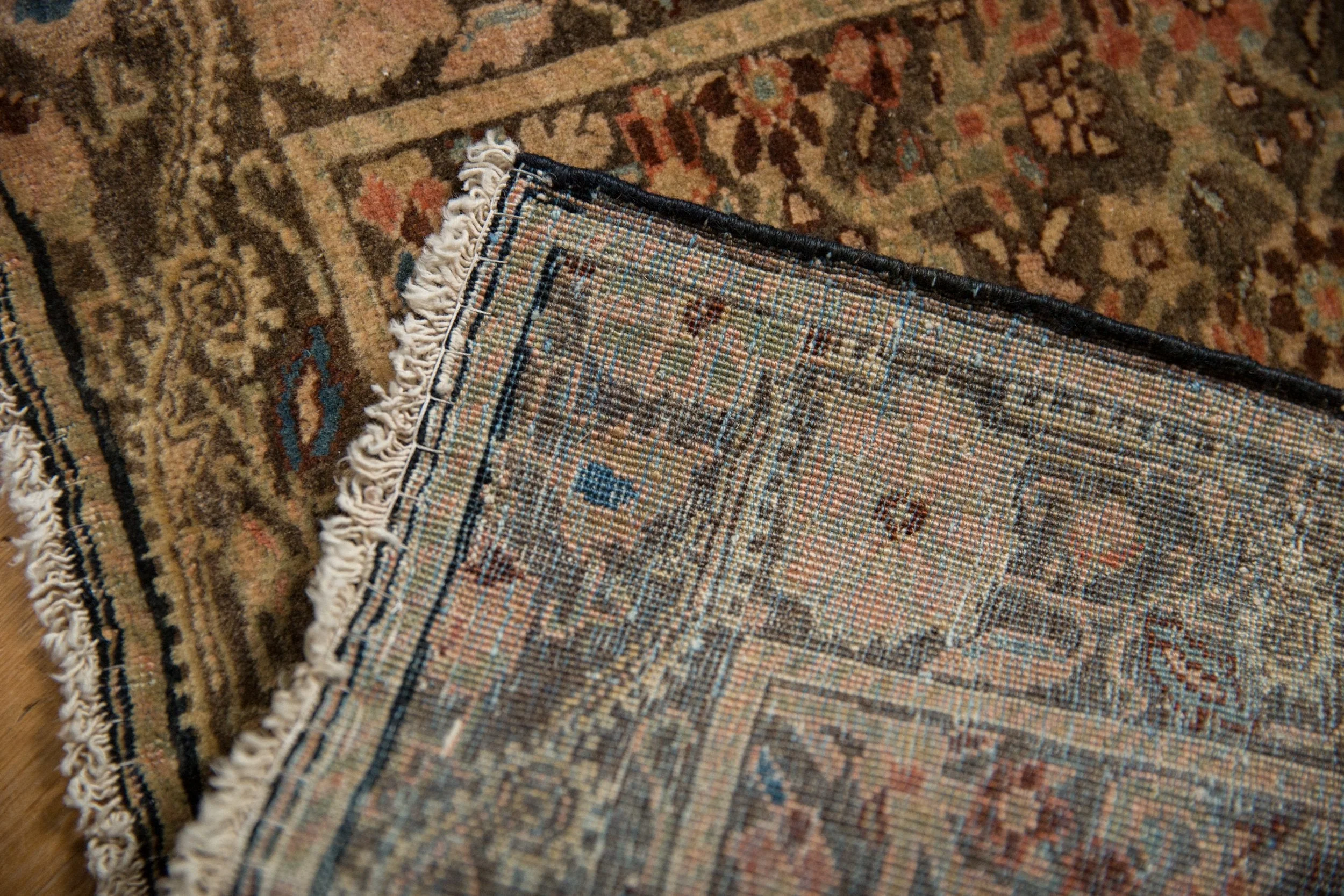 1.5x2 Vintage Fine Distressed Farahan Sarouk Square Rug Mat - Image 8