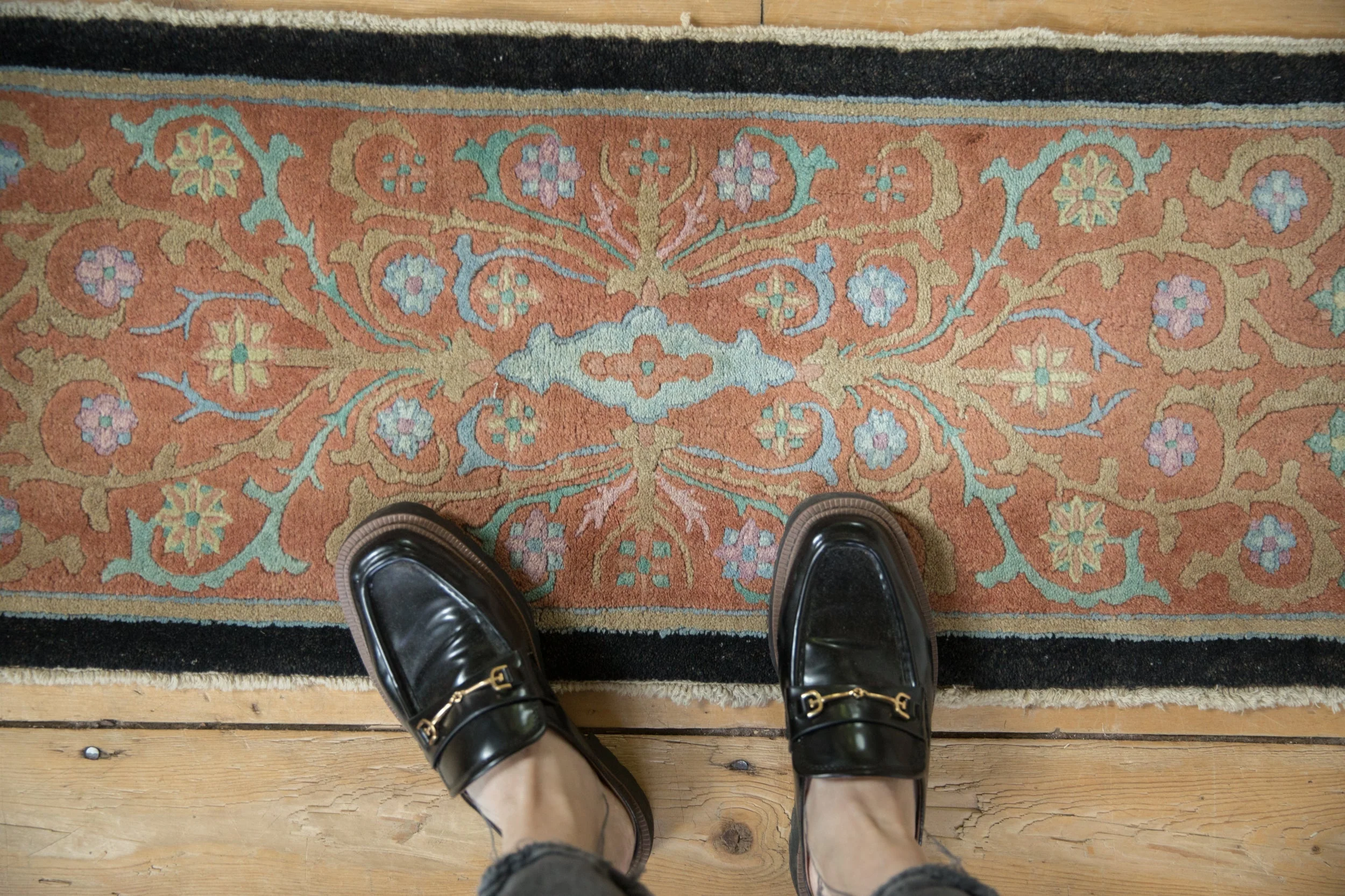 1.5x3.5 Antique Sampler Nichols Art Deco Rug Mat Runner - Image 2