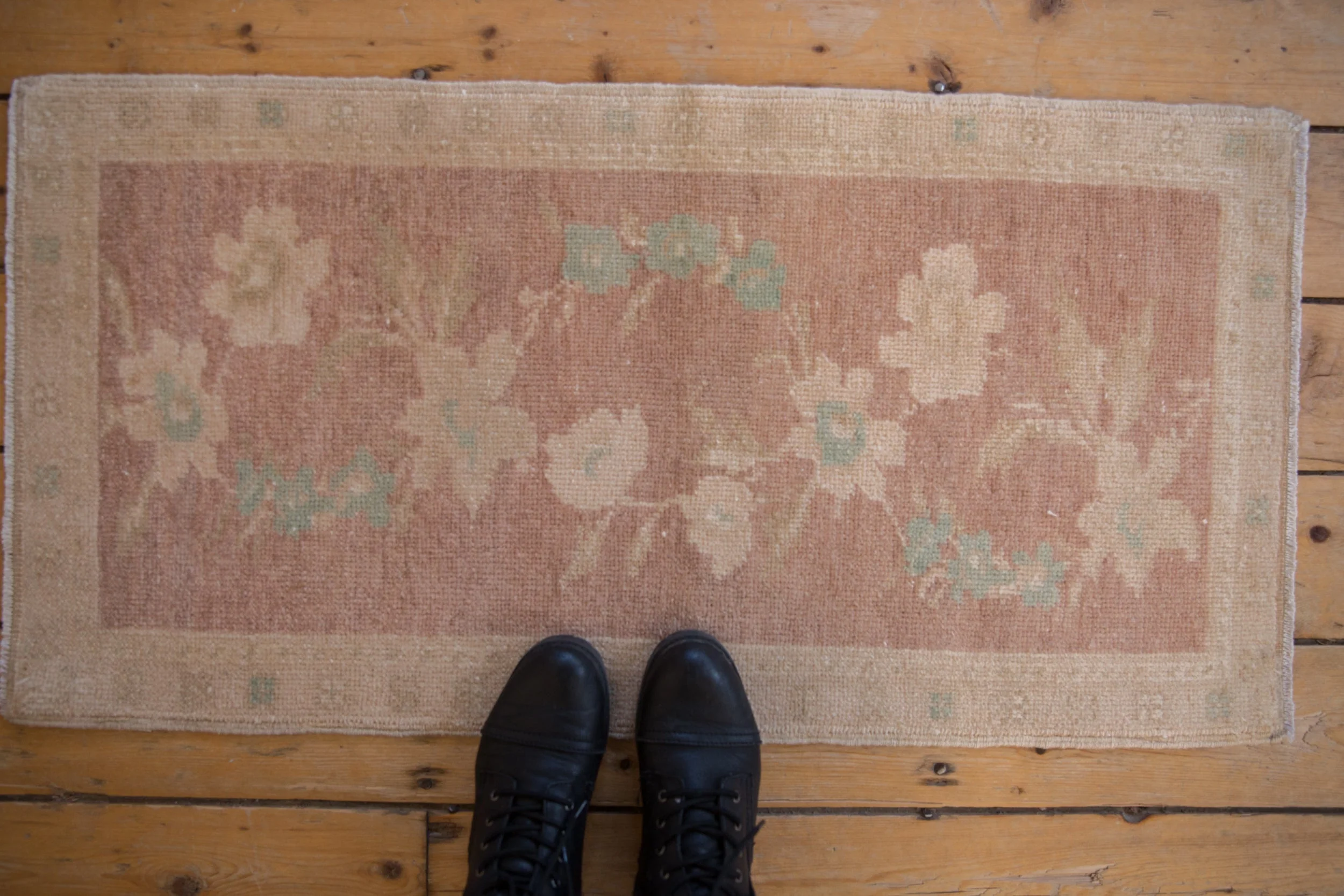 1.5x3.5 Vintage Distressed Oushak Rug Mat Runner - Image 2