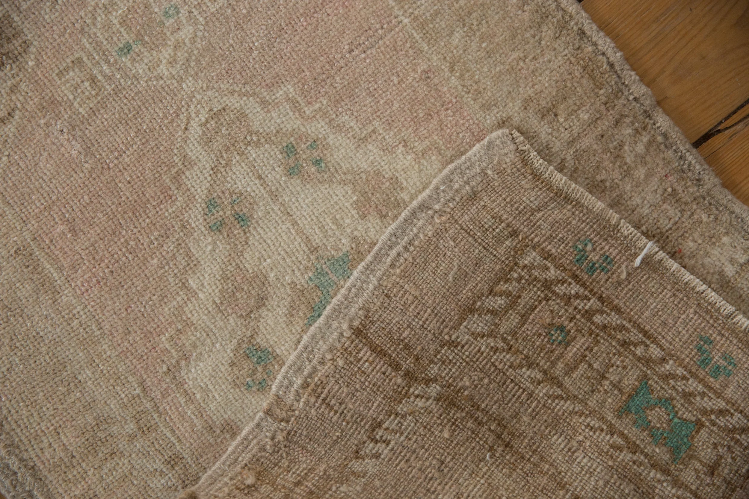 1.5x3.5 Vintage Distressed Oushak Rug Mat Runner - Image 5