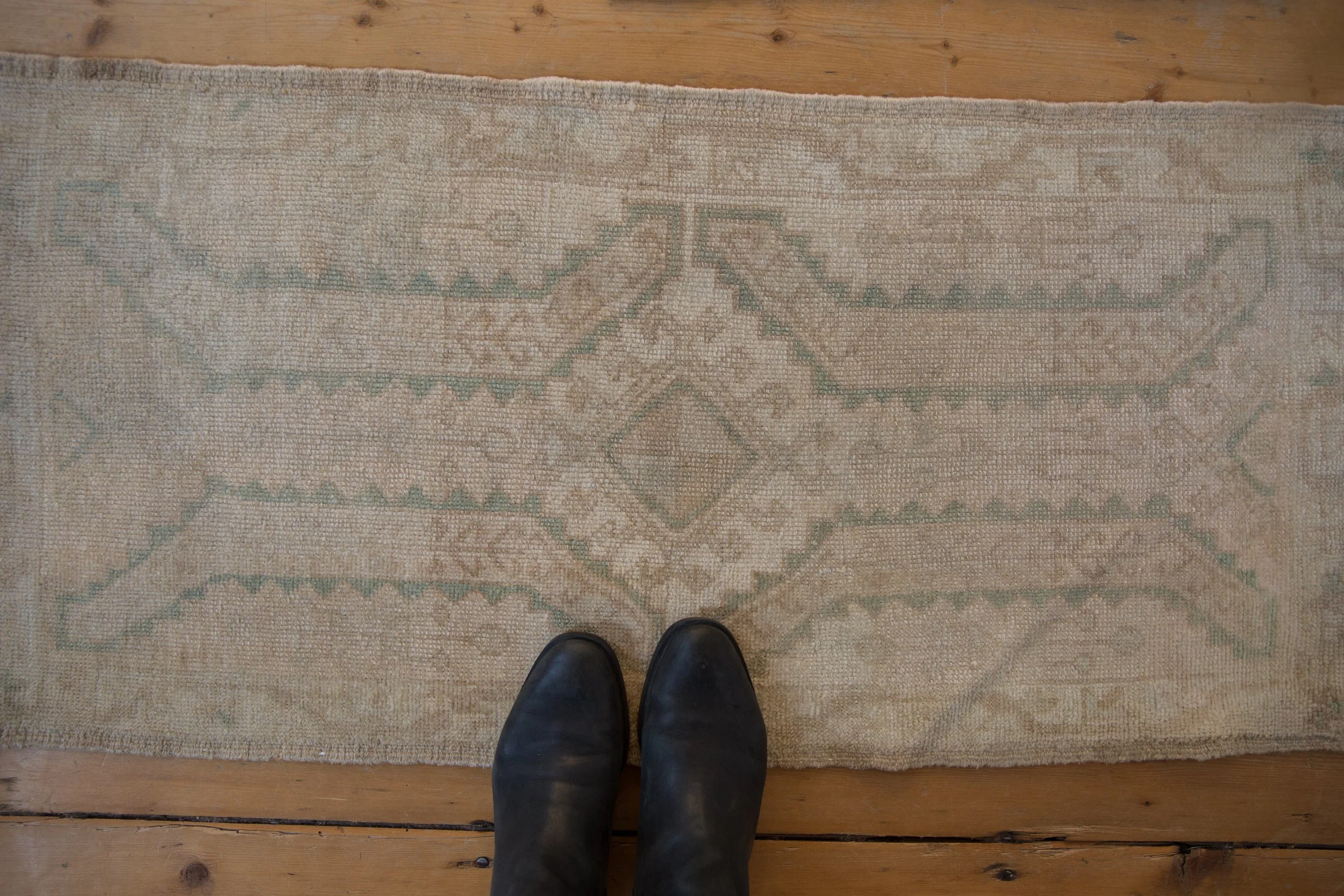 1.5x3.5 Vintage Distressed Oushak Rug Mat Runner - Image 2