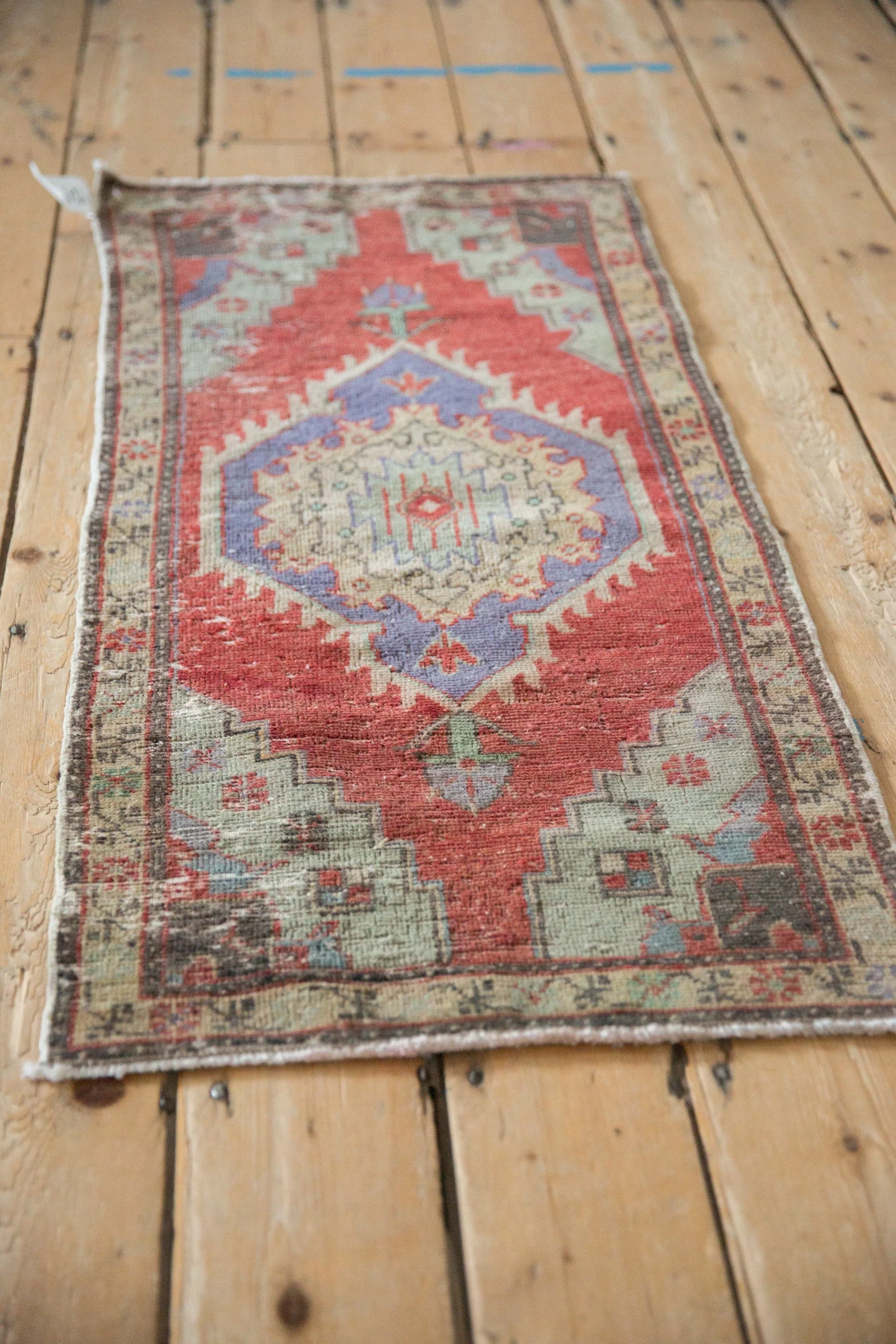 1.5x3.5 Vintage Distressed Oushak Rug Mat Runner - Image 3