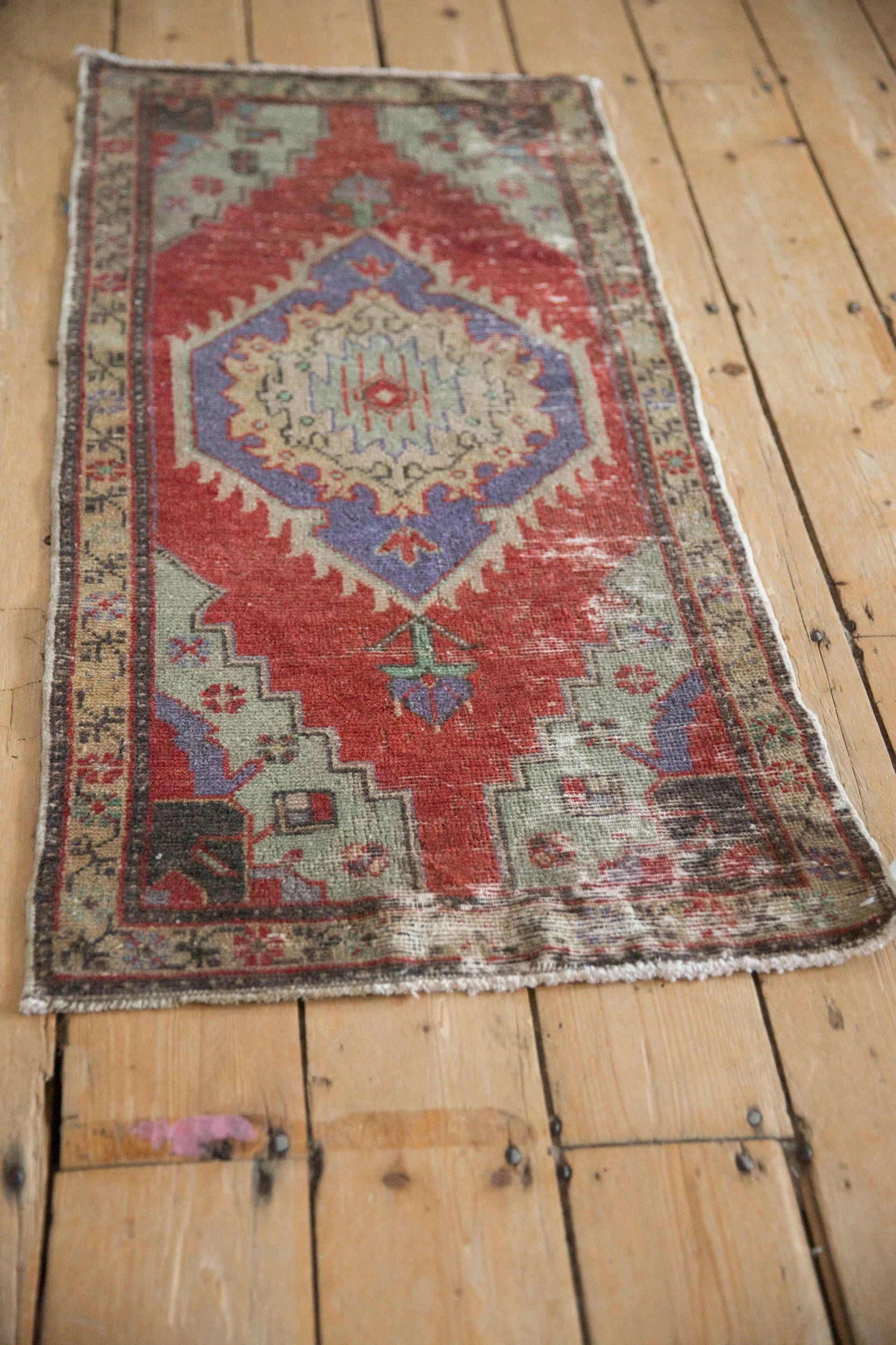 1.5x3.5 Vintage Distressed Oushak Rug Mat Runner - Image 5