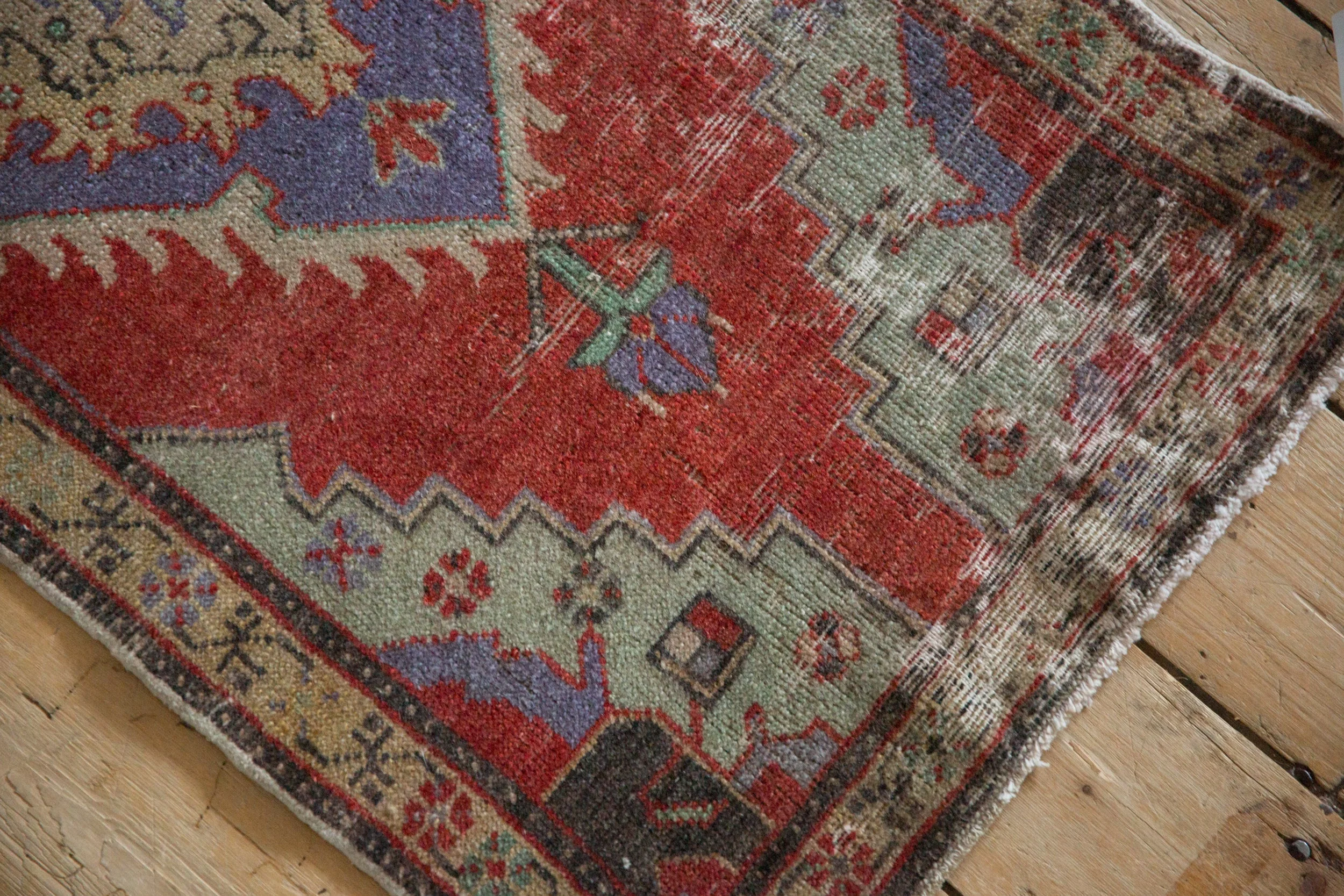 1.5x3.5 Vintage Distressed Oushak Rug Mat Runner - Image 6