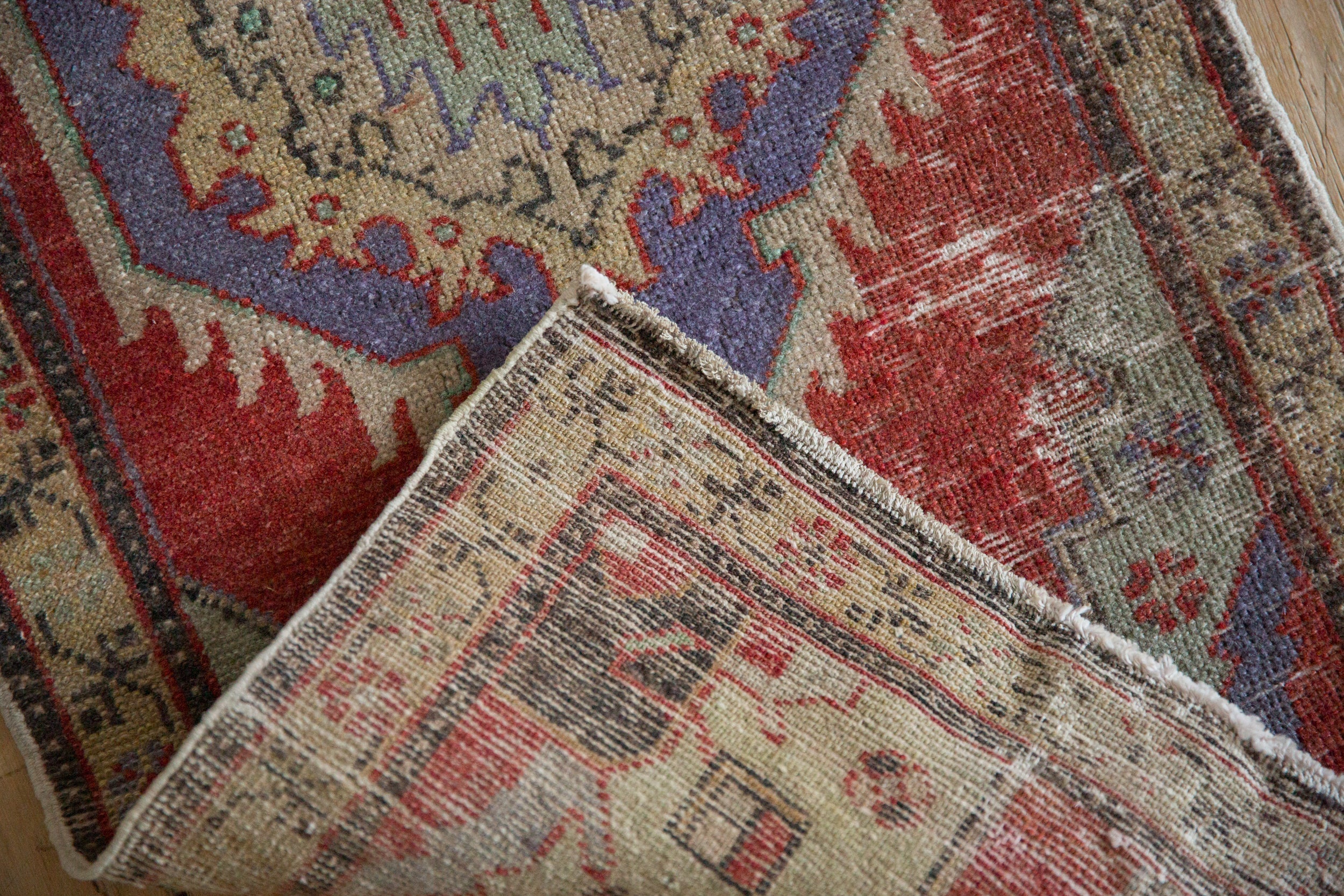 1.5x3.5 Vintage Distressed Oushak Rug Mat Runner - Image 8