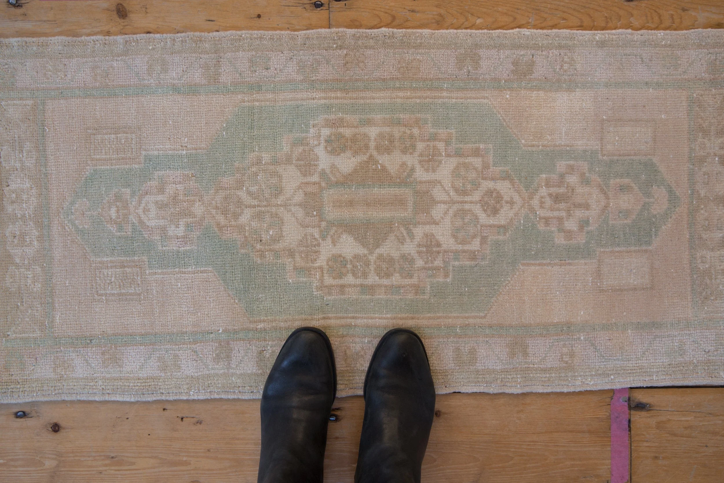 1.5x3.5 Vintage Distressed Oushak Rug Mat Runner - Image 2