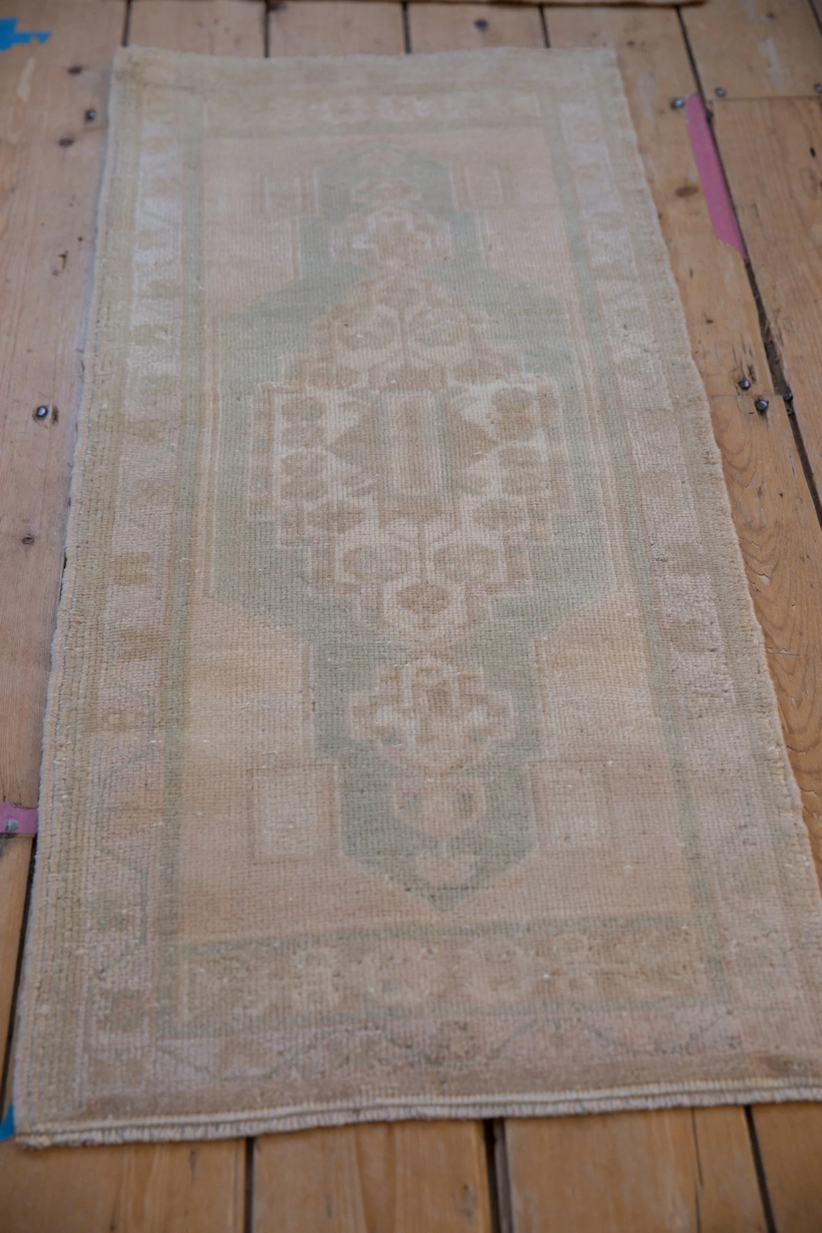 1.5x3.5 Vintage Distressed Oushak Rug Mat Runner - Image 3
