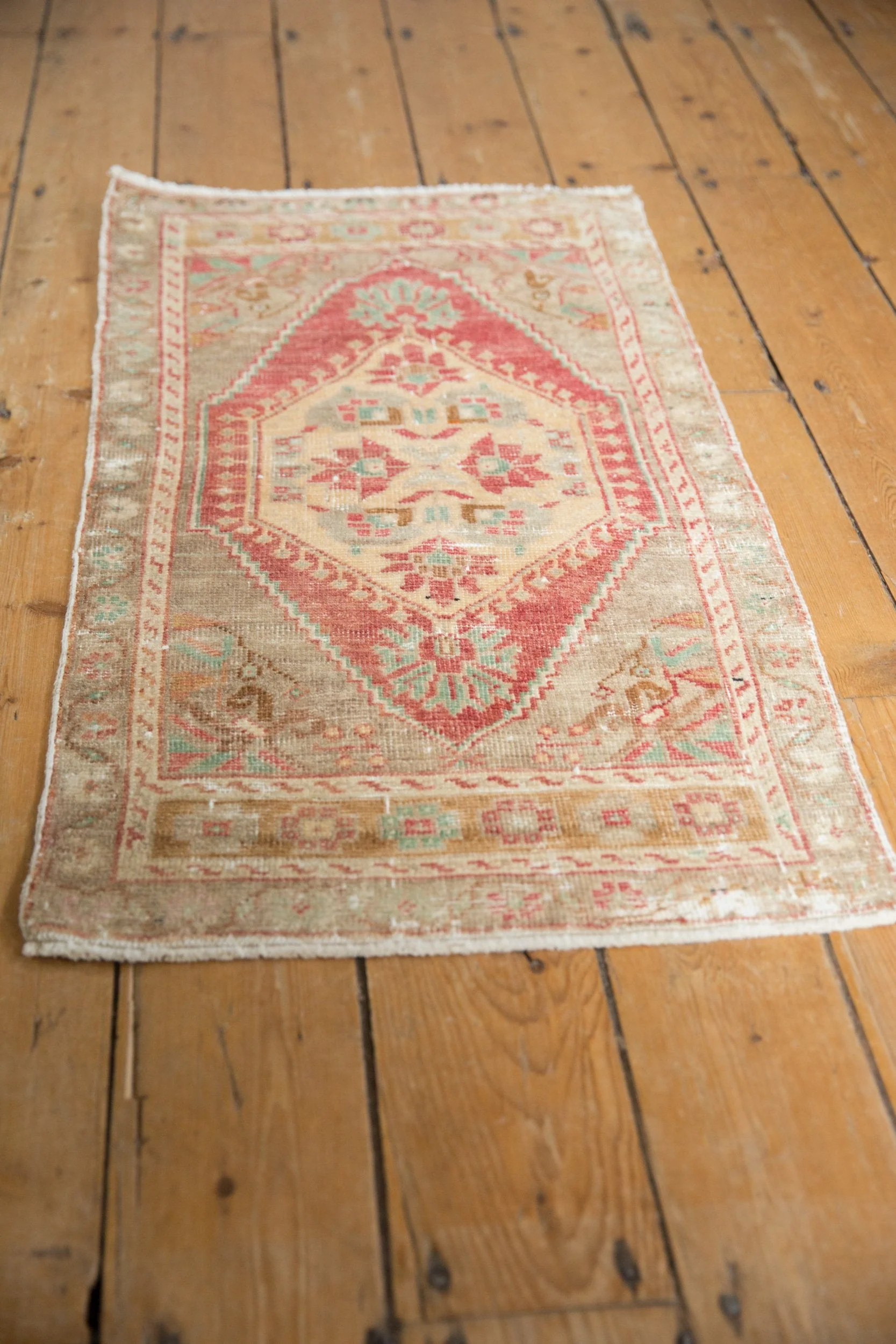 1.5x3.5 Vintage Distressed Oushak Rug Mat Runner - Image 3