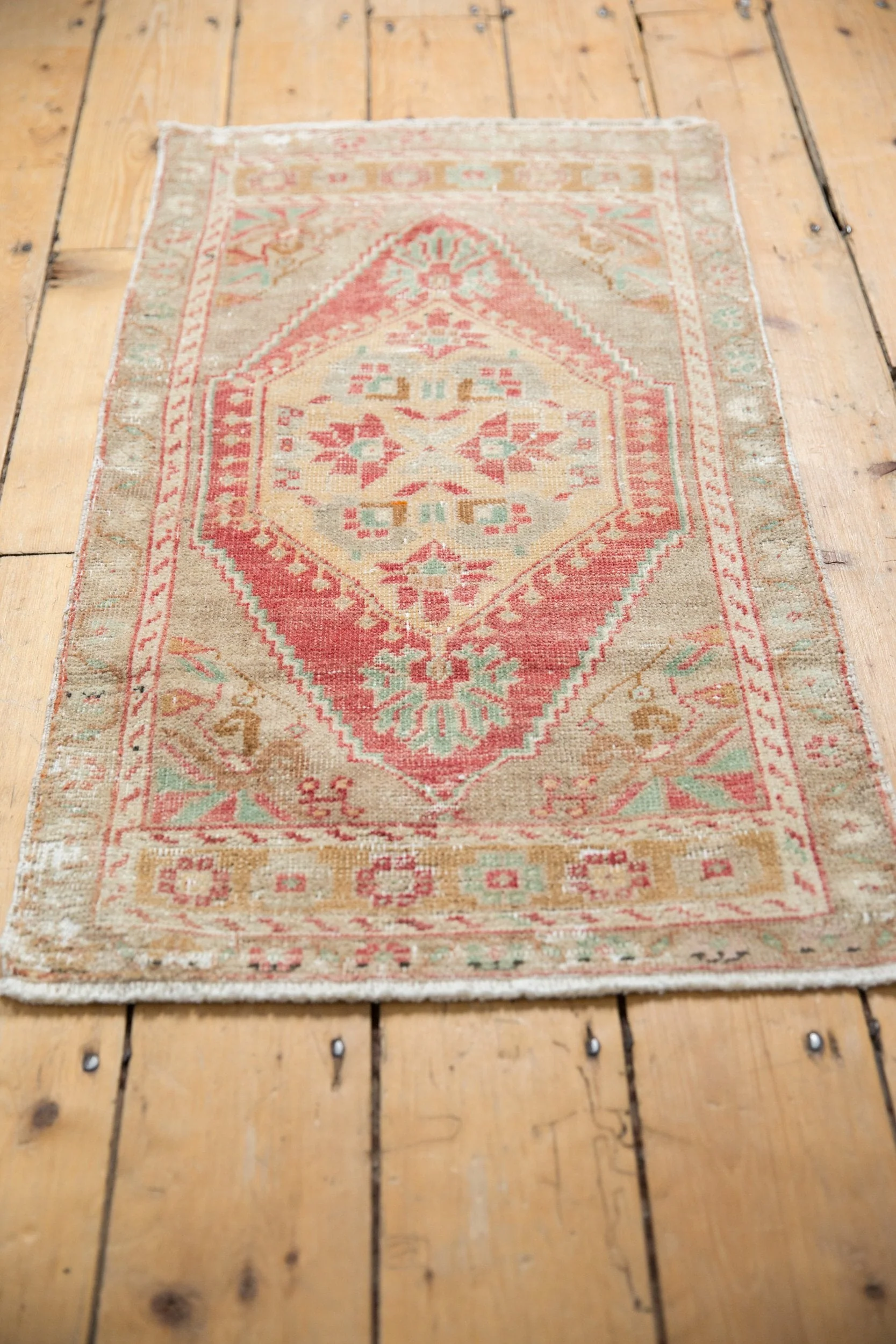 1.5x3.5 Vintage Distressed Oushak Rug Mat Runner - Image 4