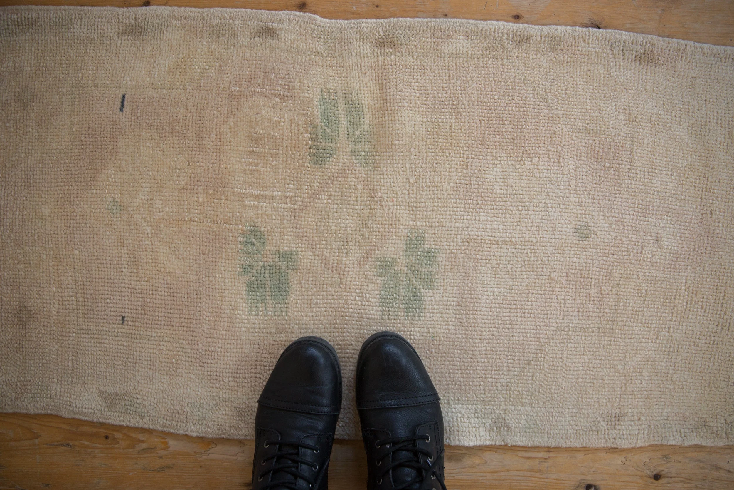 1.5x3.5 Vintage Distressed Oushak Rug Mat Runner - Image 2