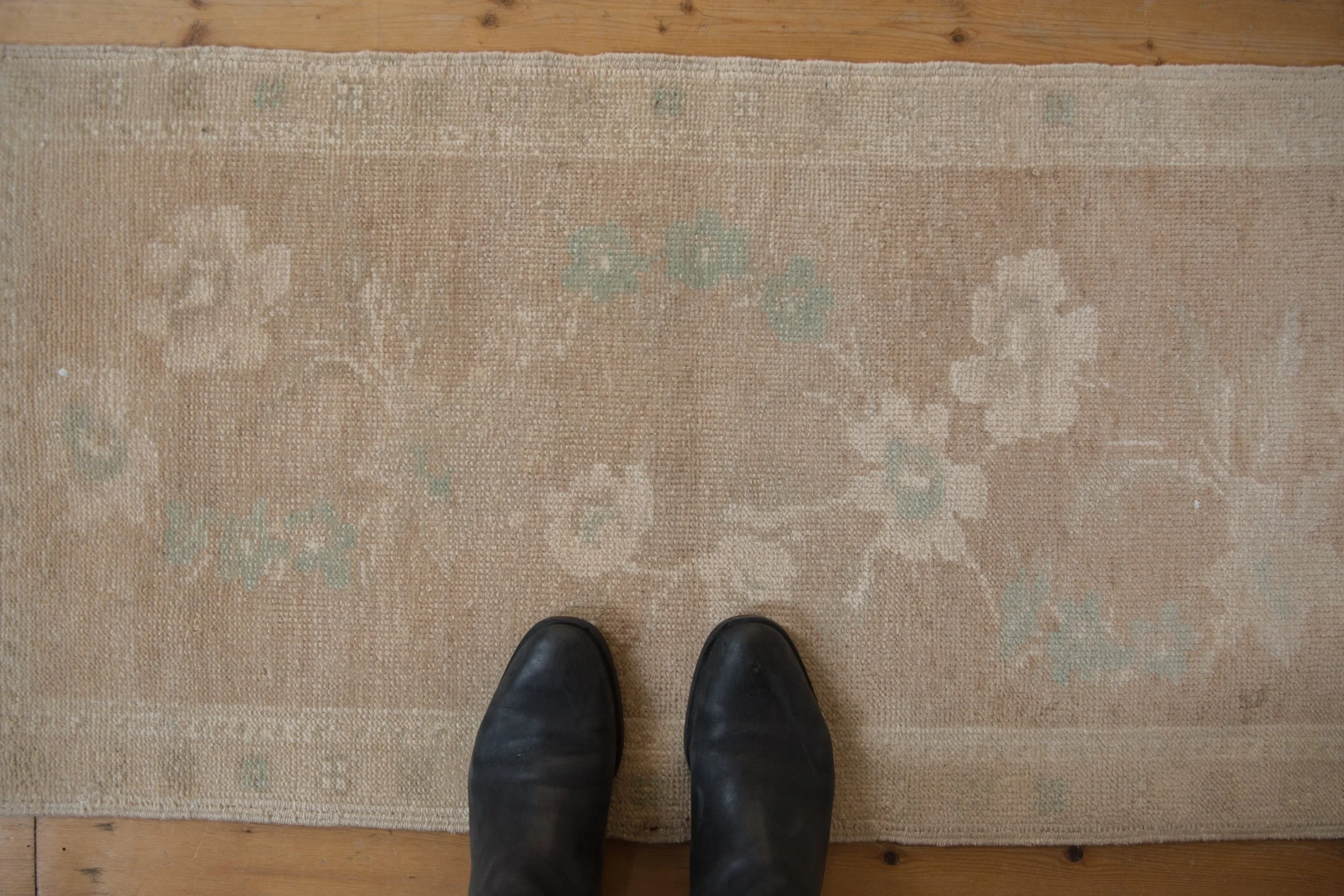 1.5x3.5 Vintage Distressed Oushak Rug Mat Runner - Image 2