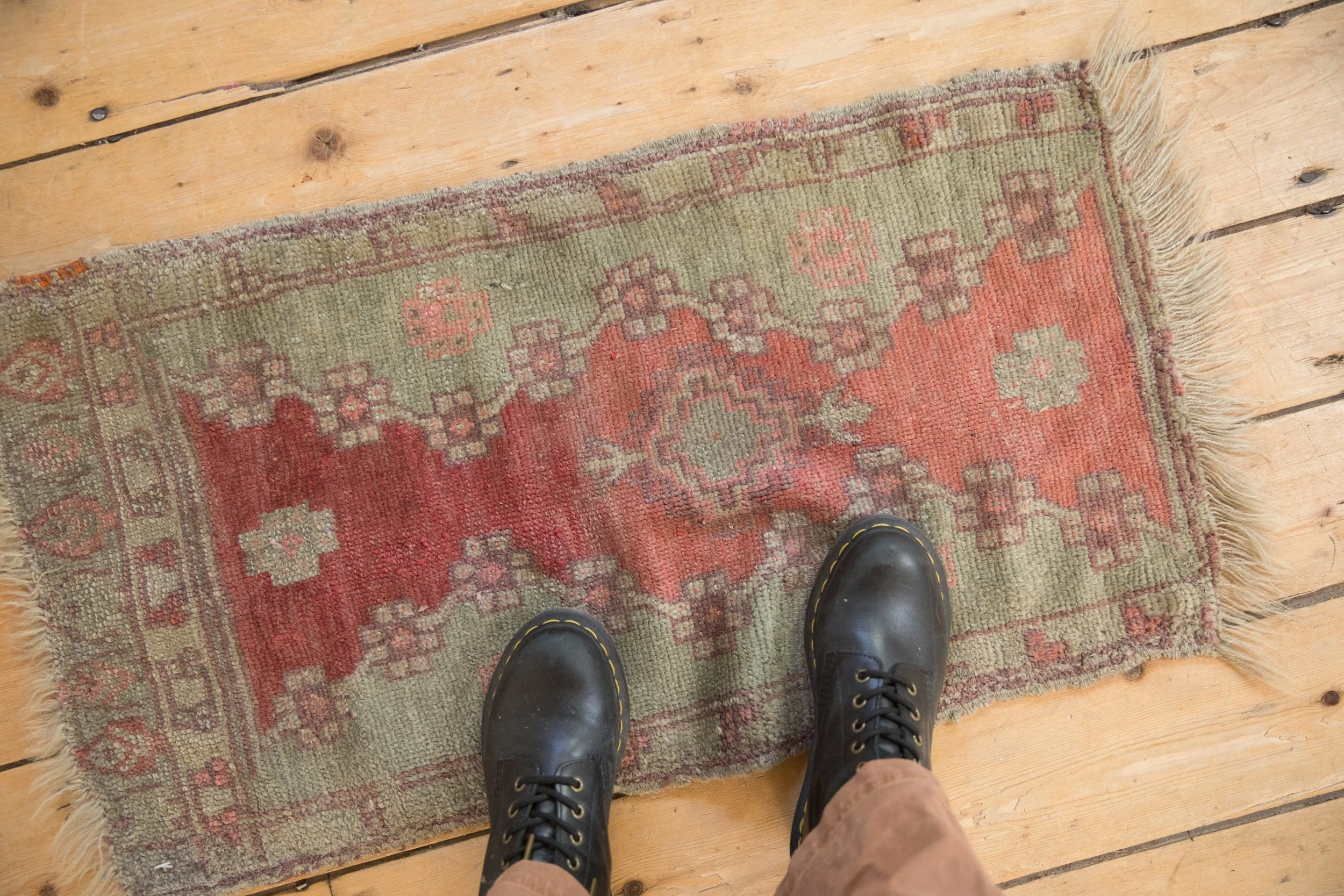 1.5x3 Antique Oushak Rug Mat - Image 2