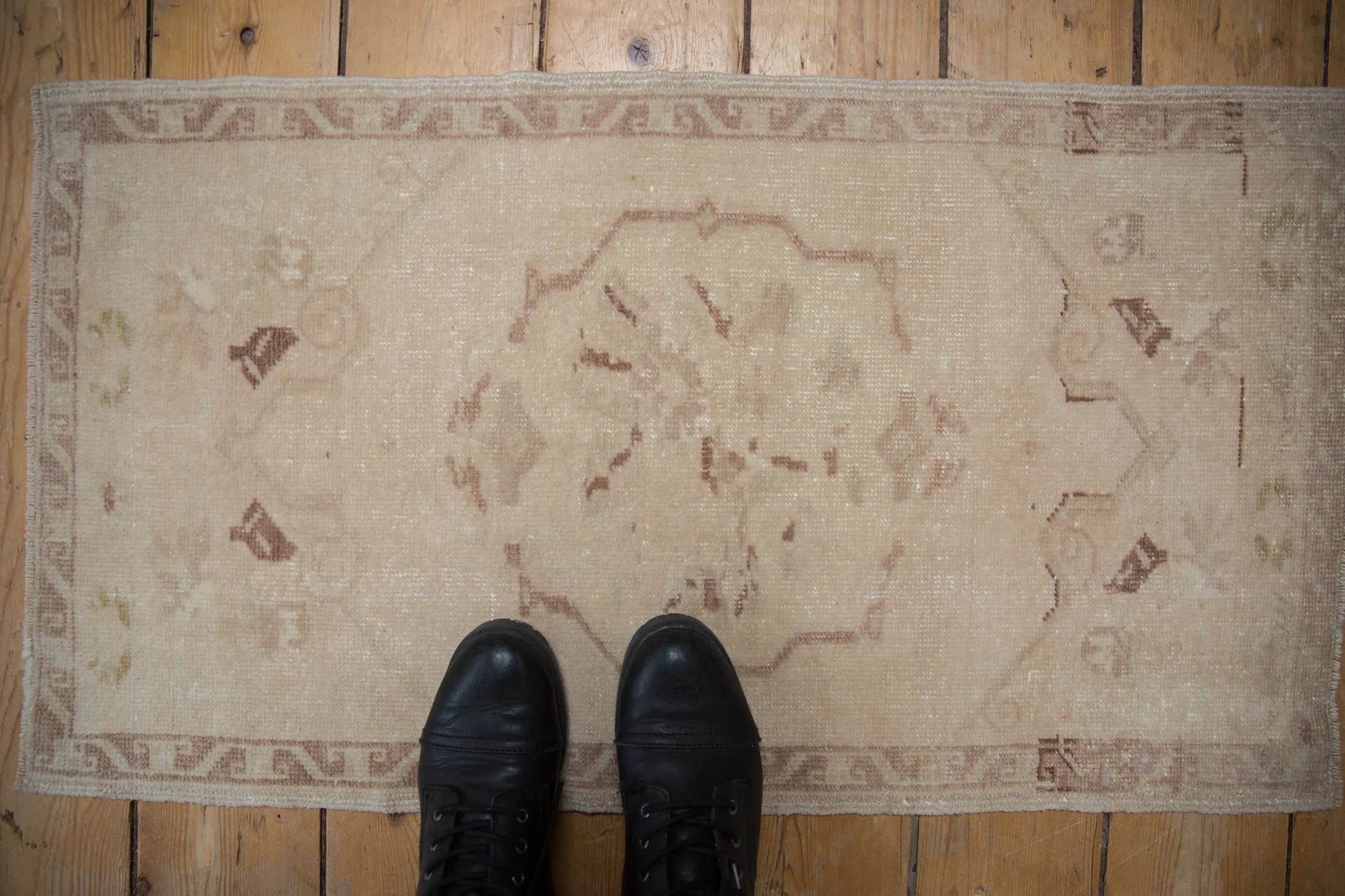 1.5x3 Vintage Distressed Oushak Rug Mat - Image 2