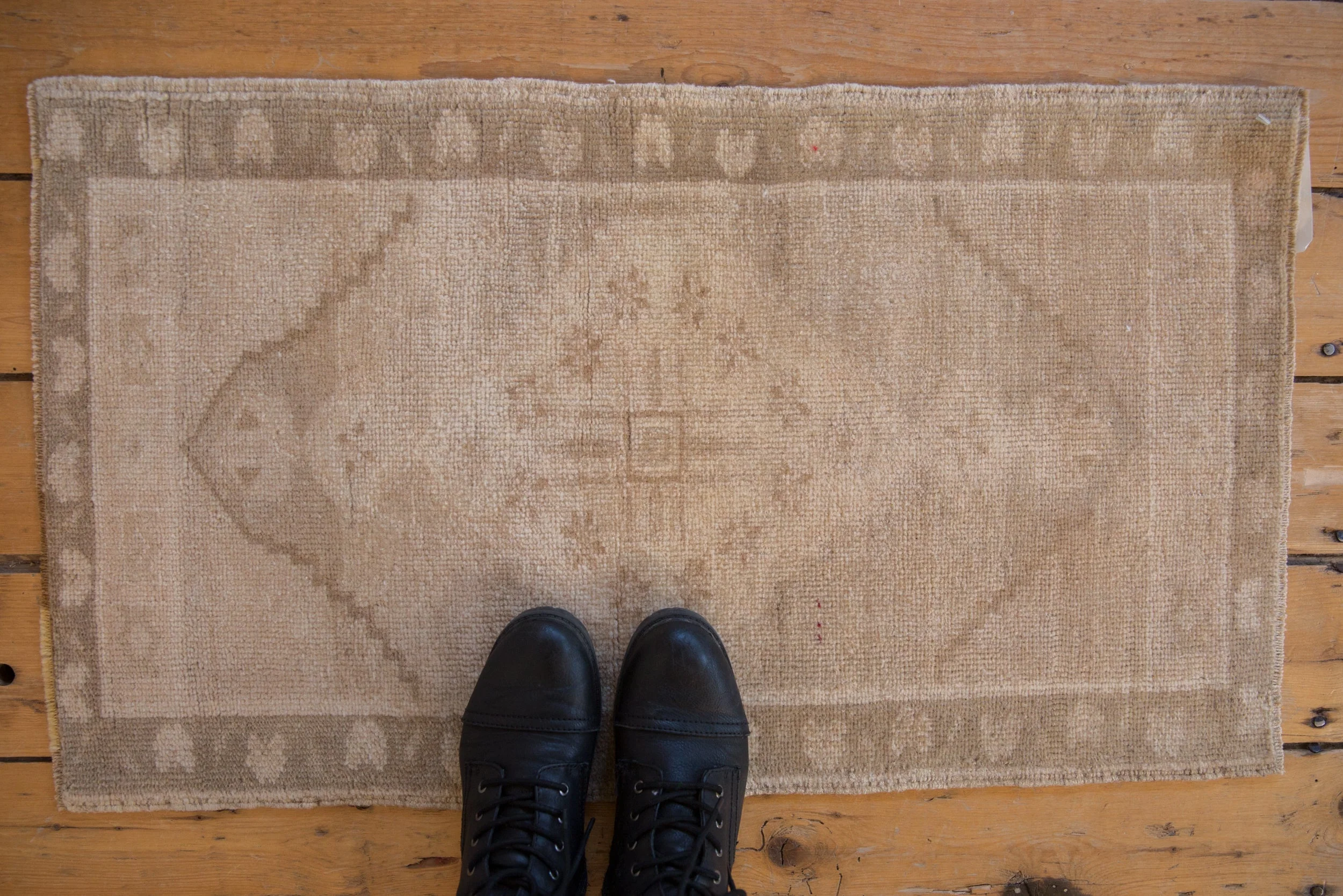 1.5x3 Vintage Distressed Oushak Rug Mat - Image 2