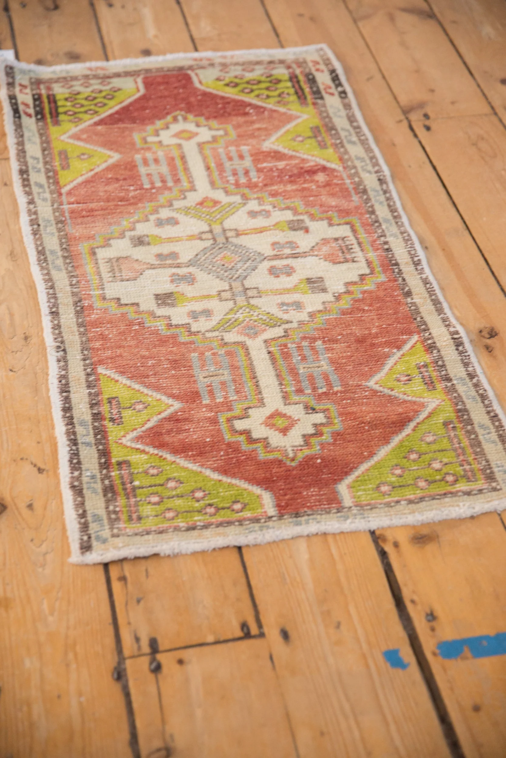 1.5x3 Vintage Distressed Oushak Rug Mat - Image 4
