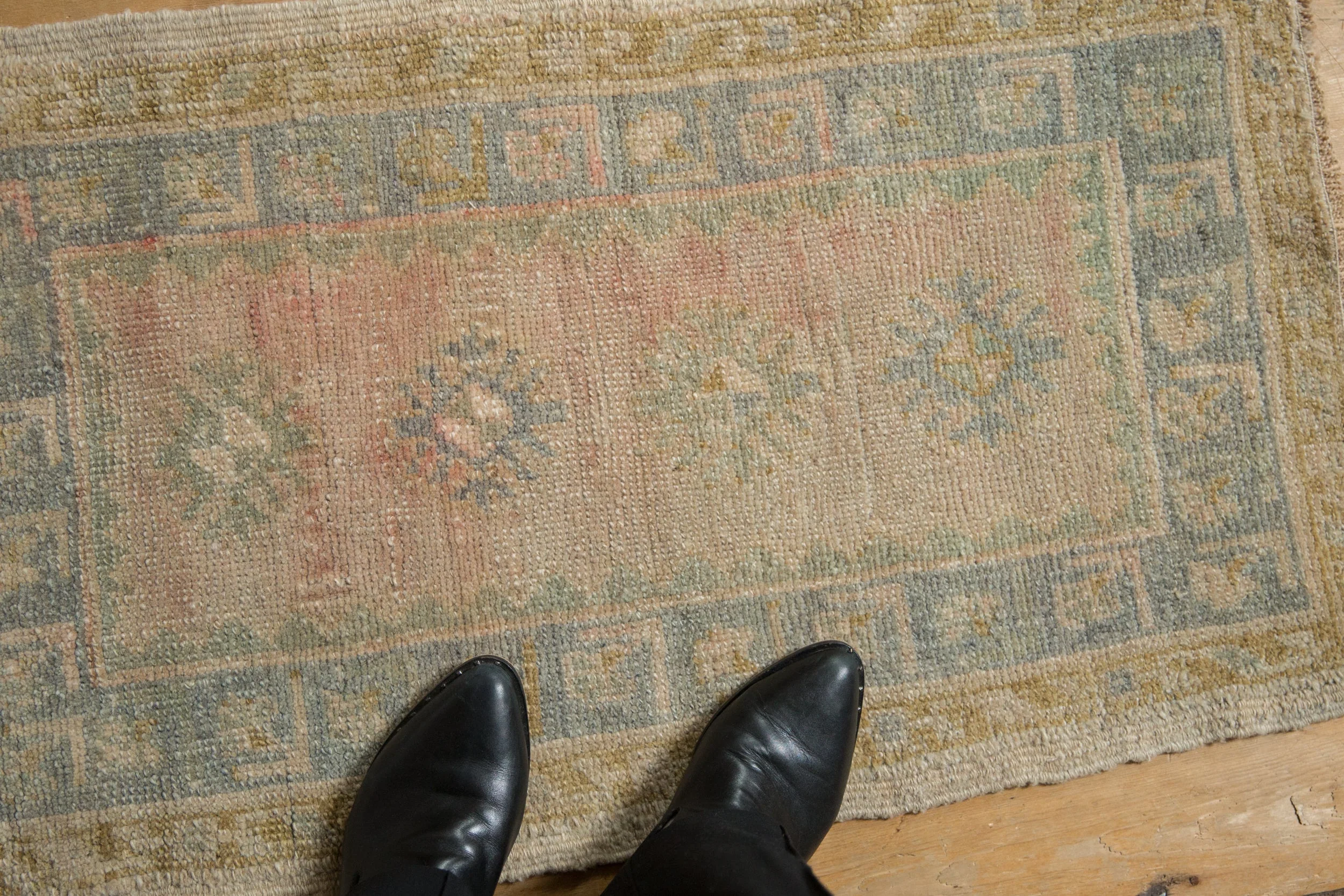 1.5x3 Vintage Distressed Oushak Rug Mat - Image 2