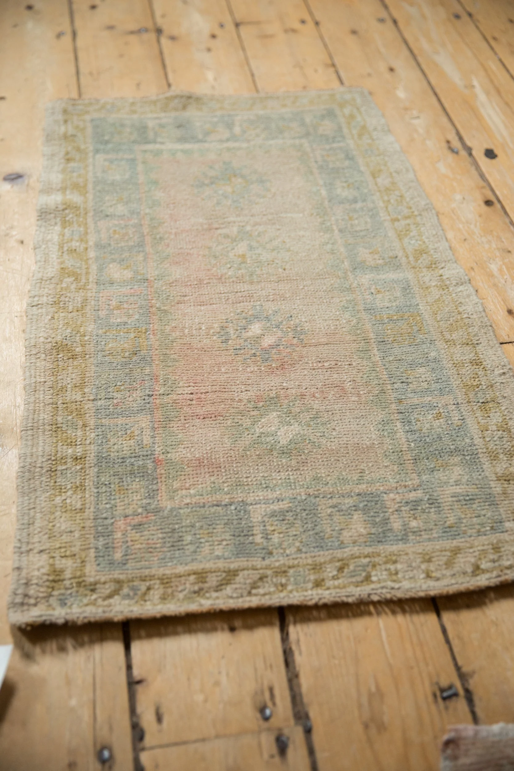 1.5x3 Vintage Distressed Oushak Rug Mat - Image 6