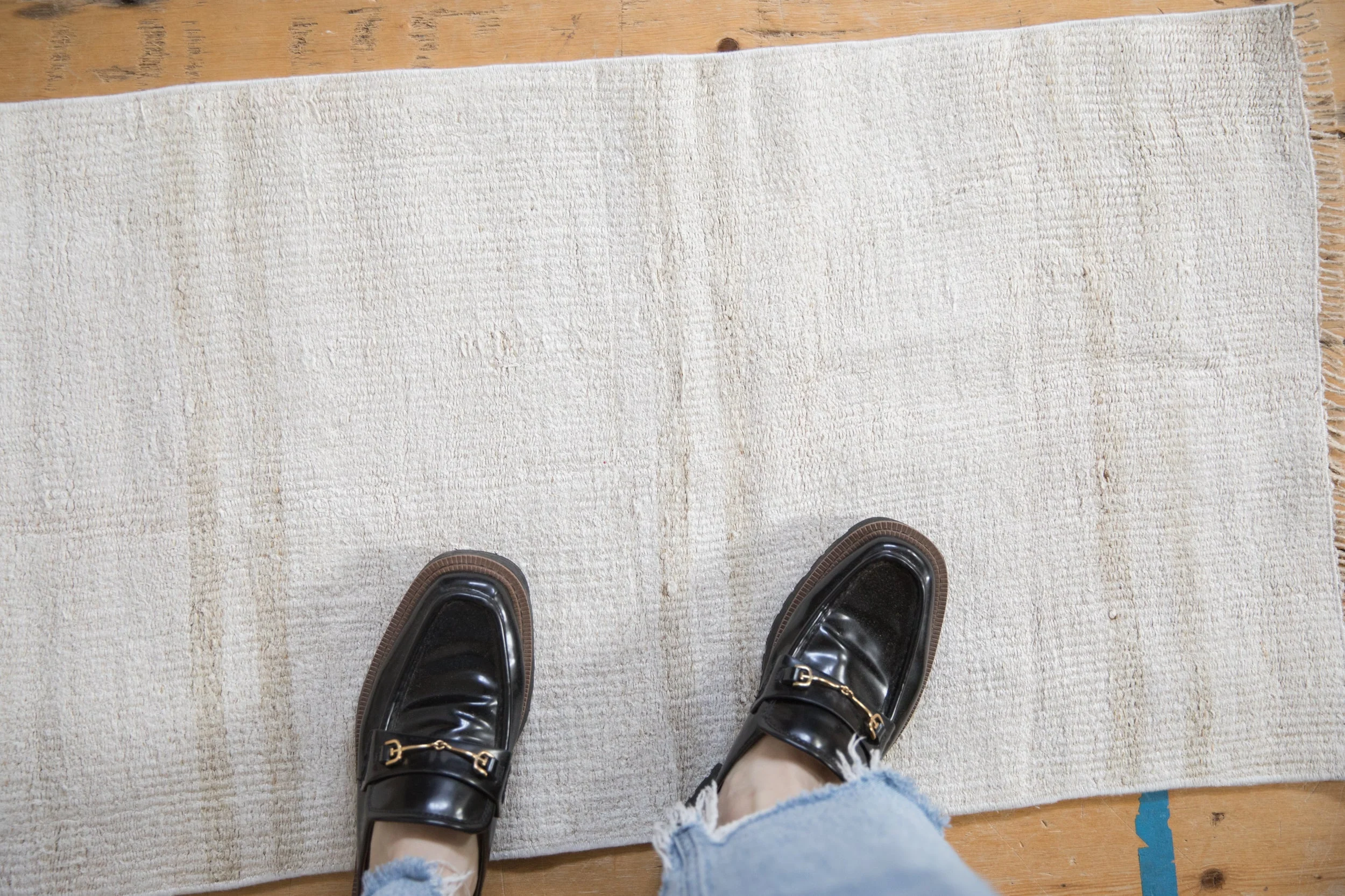 1.5x3 Vintage Hemp Kilim Rug Mat - Image 2