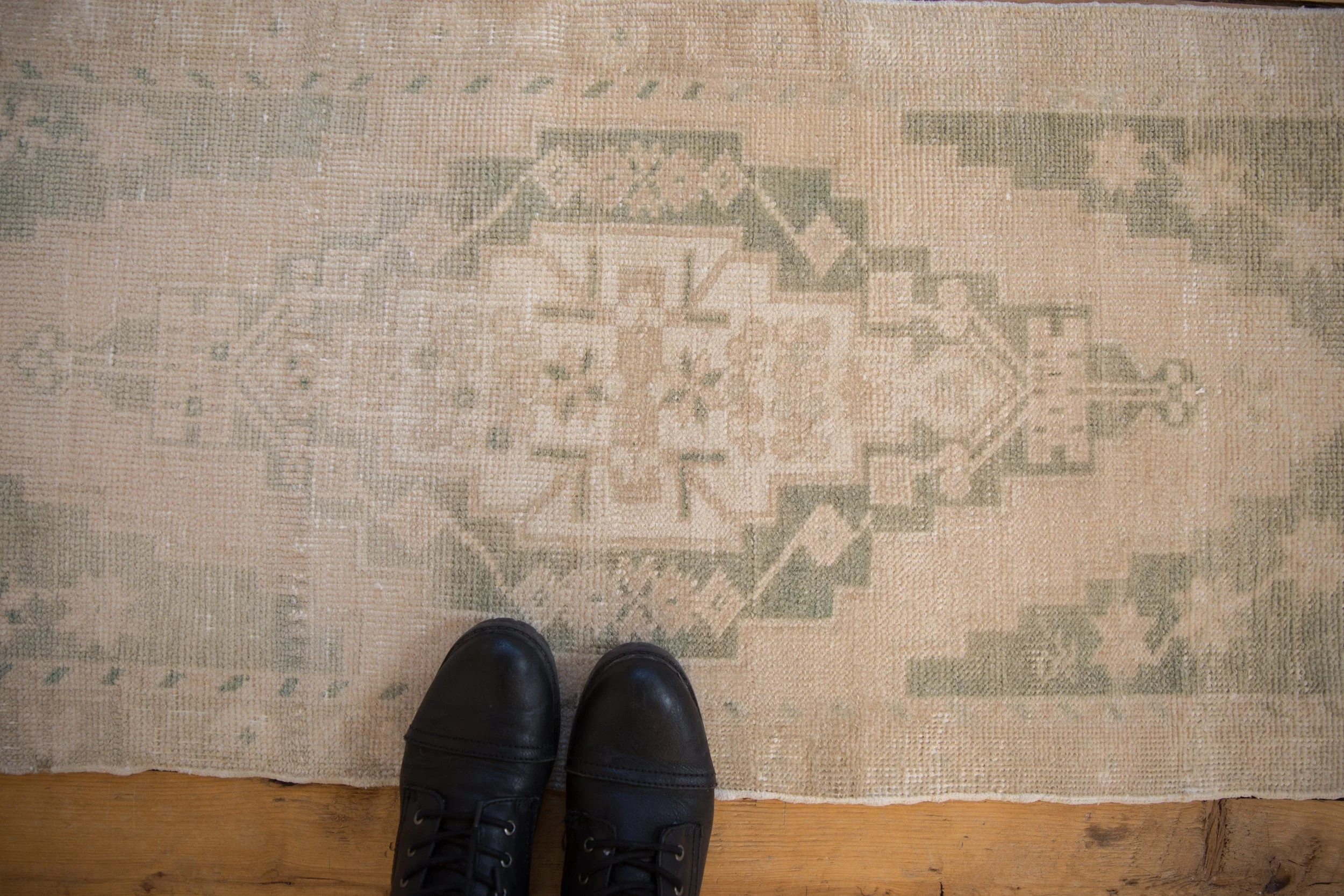 1.5x4 Vintage Distressed Oushak Rug Mat Runner - Image 2