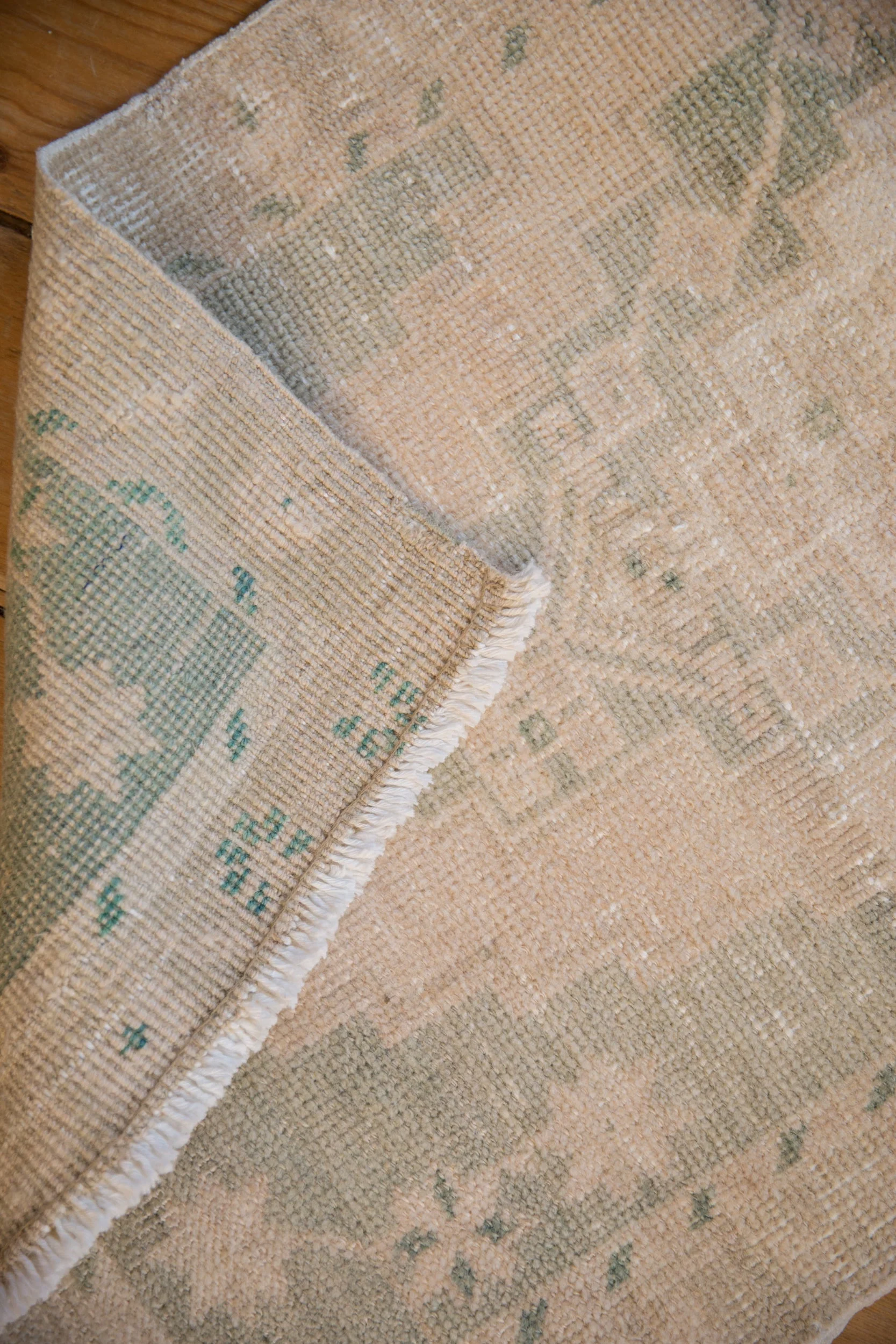 1.5x4 Vintage Distressed Oushak Rug Mat Runner - Image 5
